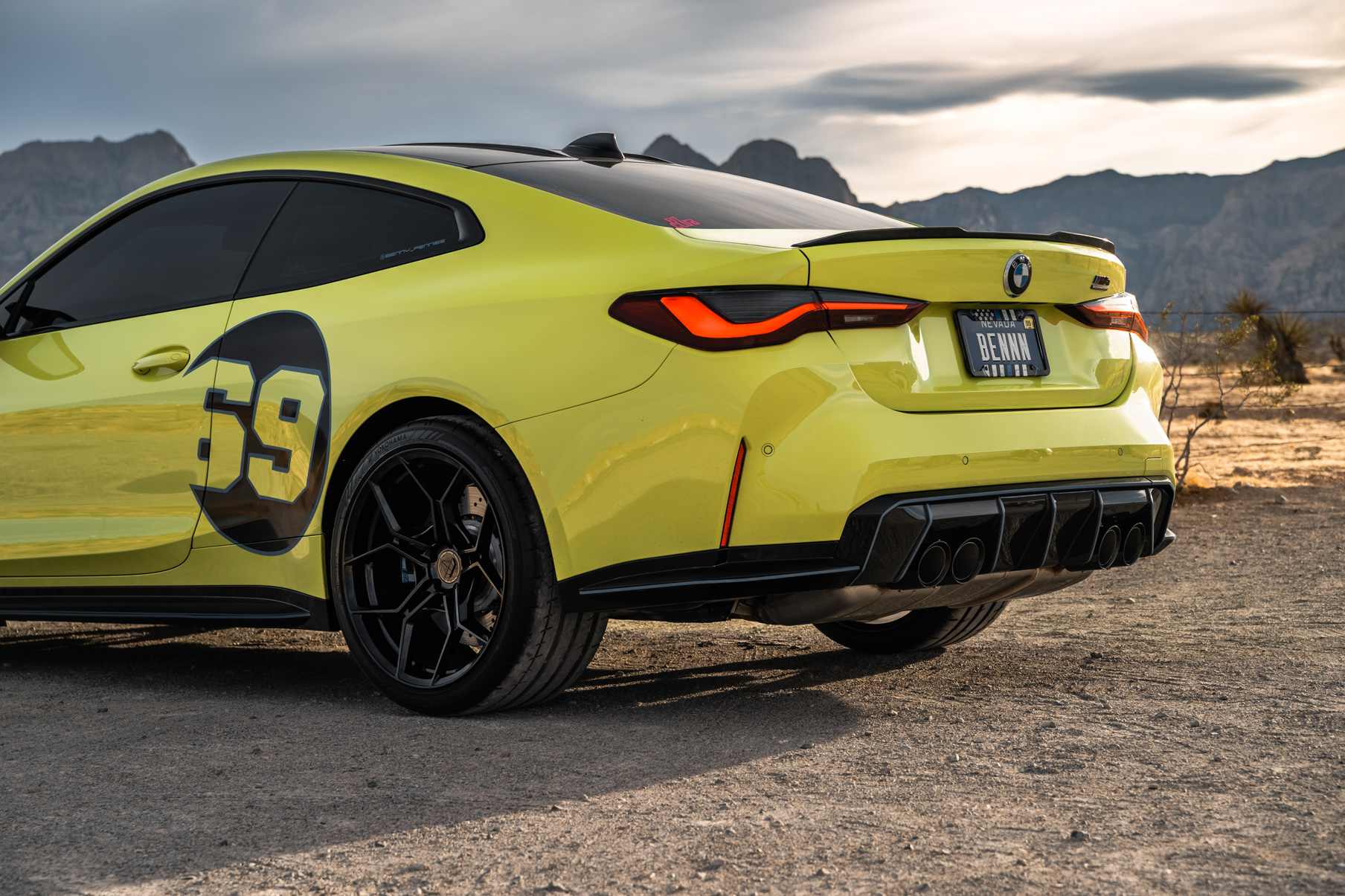 A 2021 BMW M4 Competition on Blaque Diamond BD-F25 Gloss Black Wheels