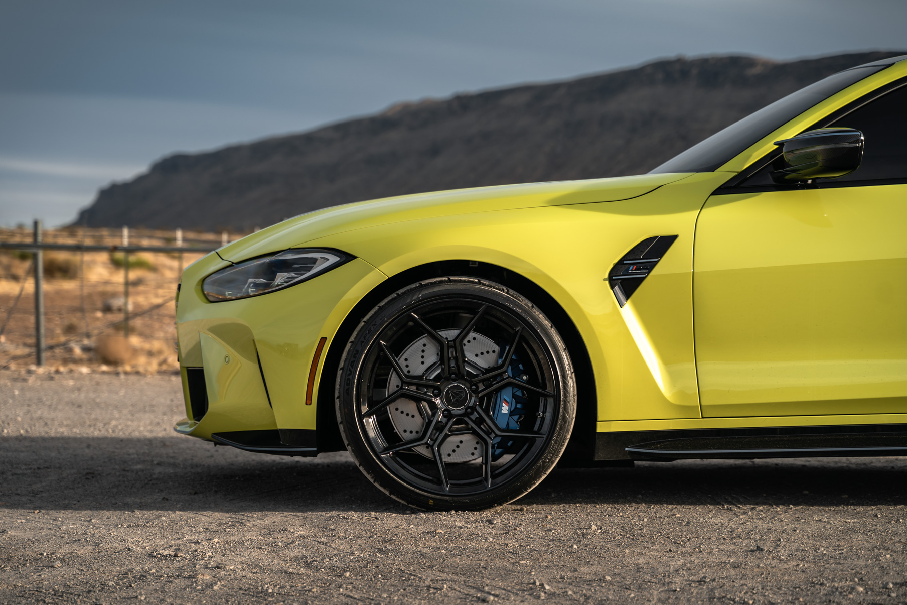 A 2021 BMW M4 Competition on Blaque Diamond BD-F25 Gloss Black Wheels