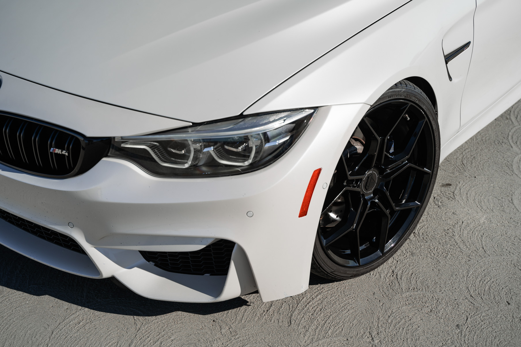 A 2018 BMW M4 on 20 Inch Blaque Diamond BD-F25 Gloss Black Wheels