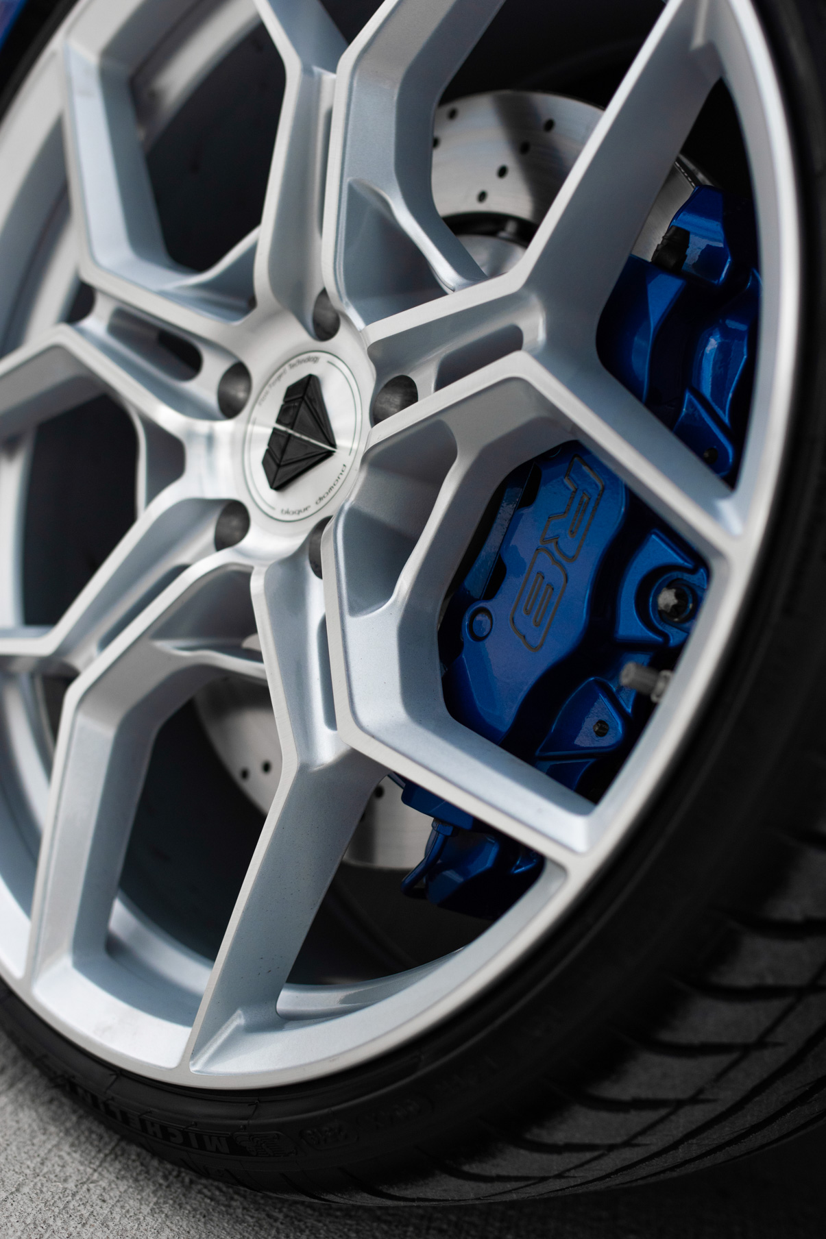 A 2010 Audi R8 V10 on Blaque Diamond BD-F25 Brushed Silver Wheels