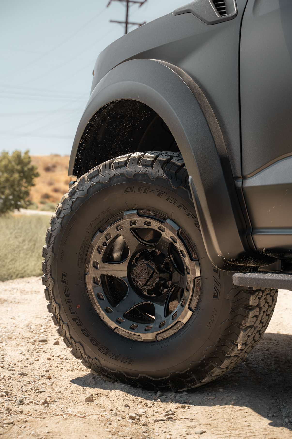 A 2022 Ford Raptor on Blaque Diamond BD-O728 Tinted Machined Black Wheels