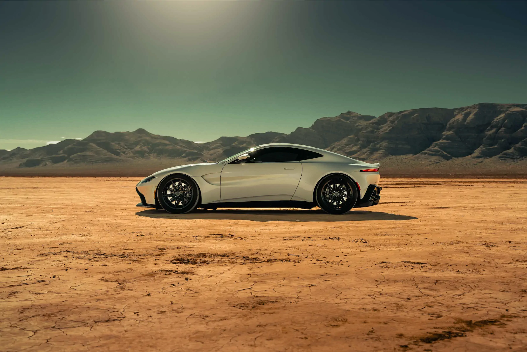 A 2020 Aston Martin Vantage on 20 Inch Blaque Diamond BD-F20 Gloss Black Wheels