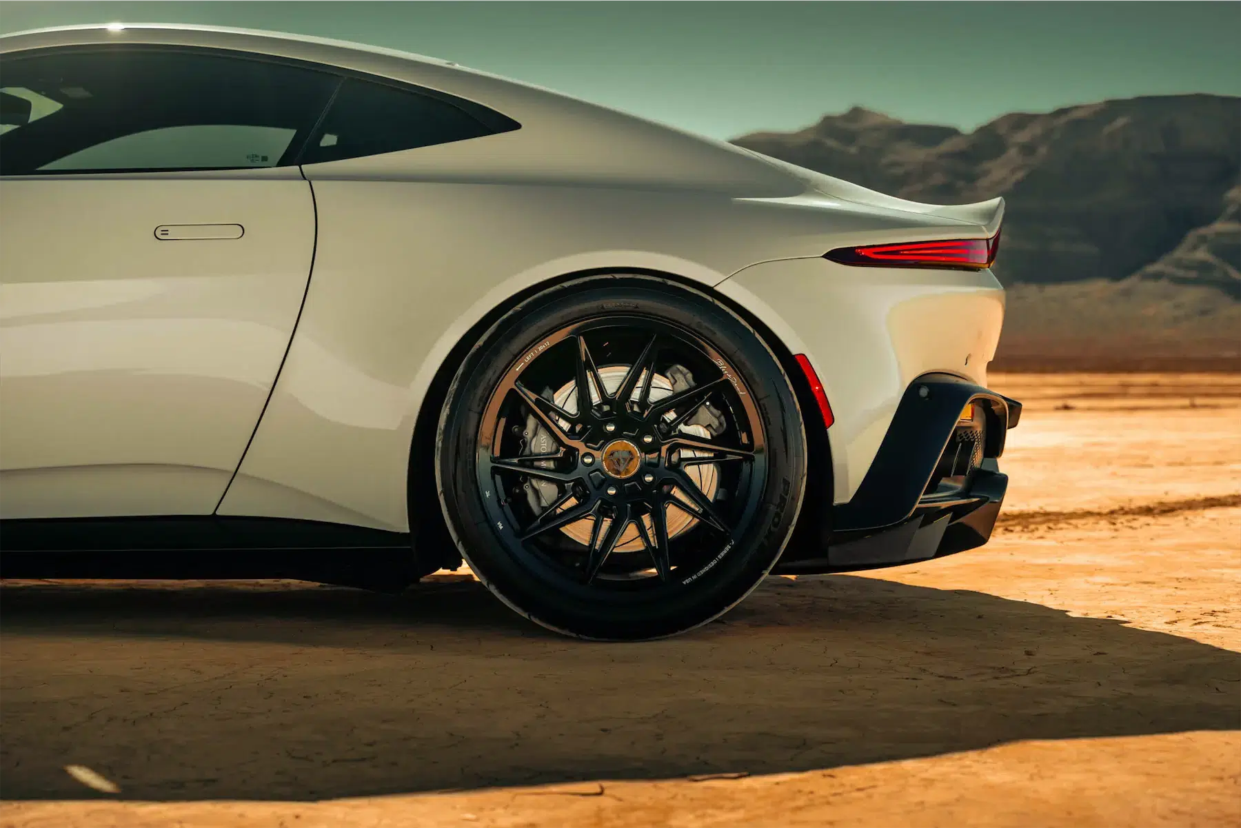 A 2020 Aston Martin Vantage on 20 Inch Blaque Diamond BD-F20 Gloss Black Wheels