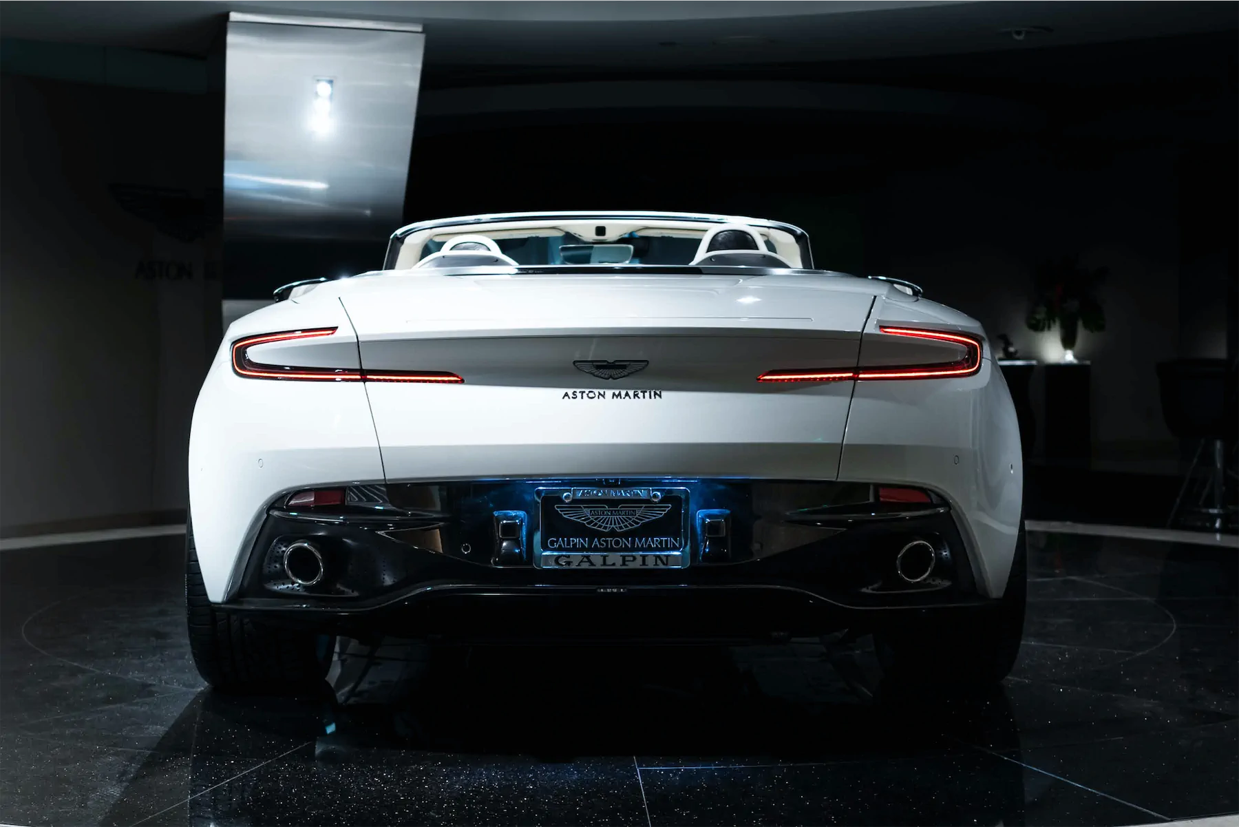 A 2017 Aston Martin DB11 on 20 Inch Blaque Diamond BD-23 Brushed Baby Blue Wheels