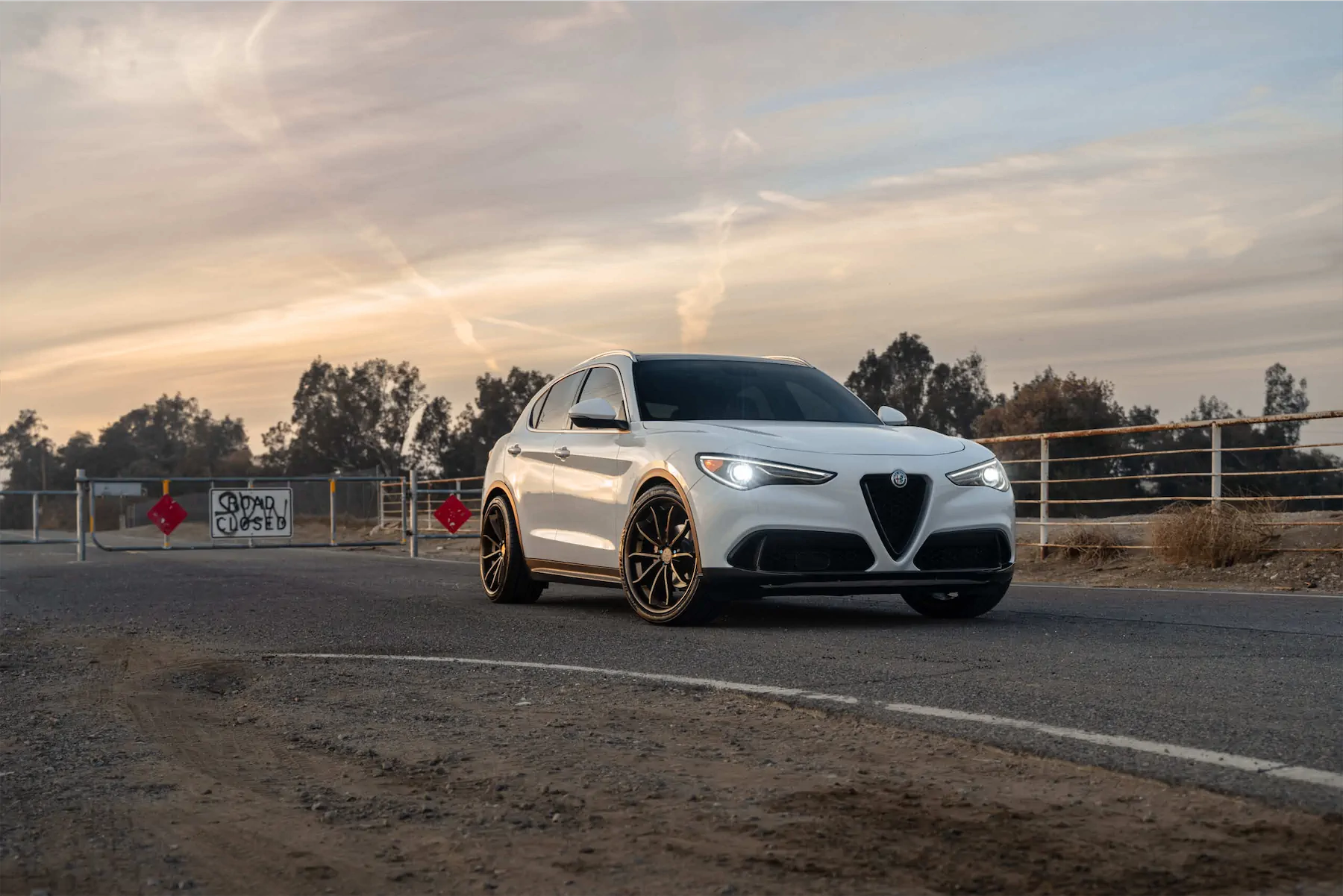2020 Alfa Romeo Stelvio on Blaque Diamond BD-23 Bronze Wheels