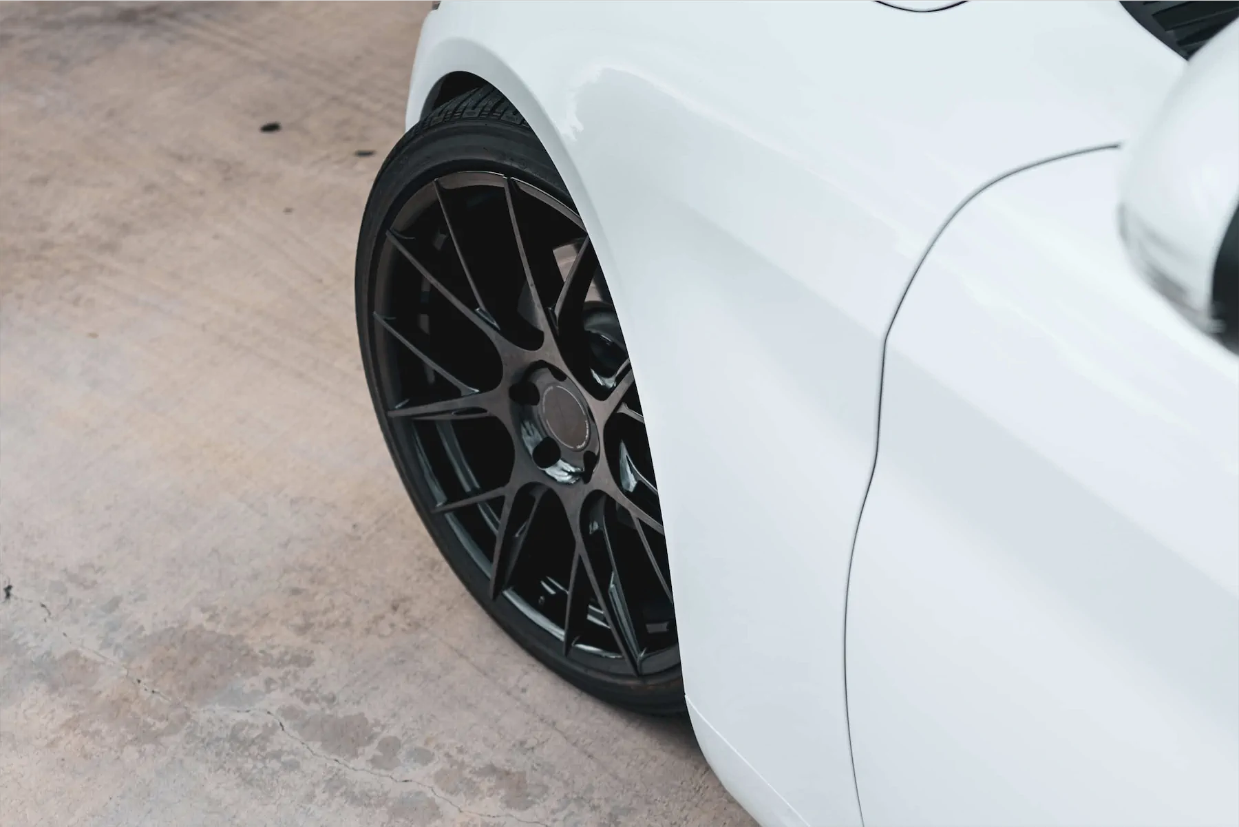 A 2018 Alfa Romeo Giulia on Blaque Diamond BD-F18 Gloss Black Wheels