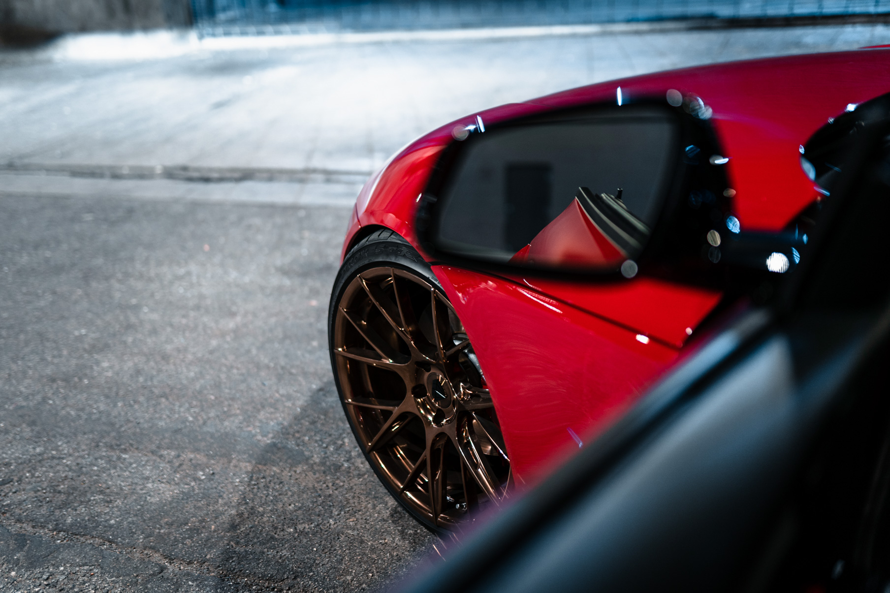 A 2020 Toyota Supra on Blaque Diamond BD-F18 20 Inch Polished Bronze Wheels