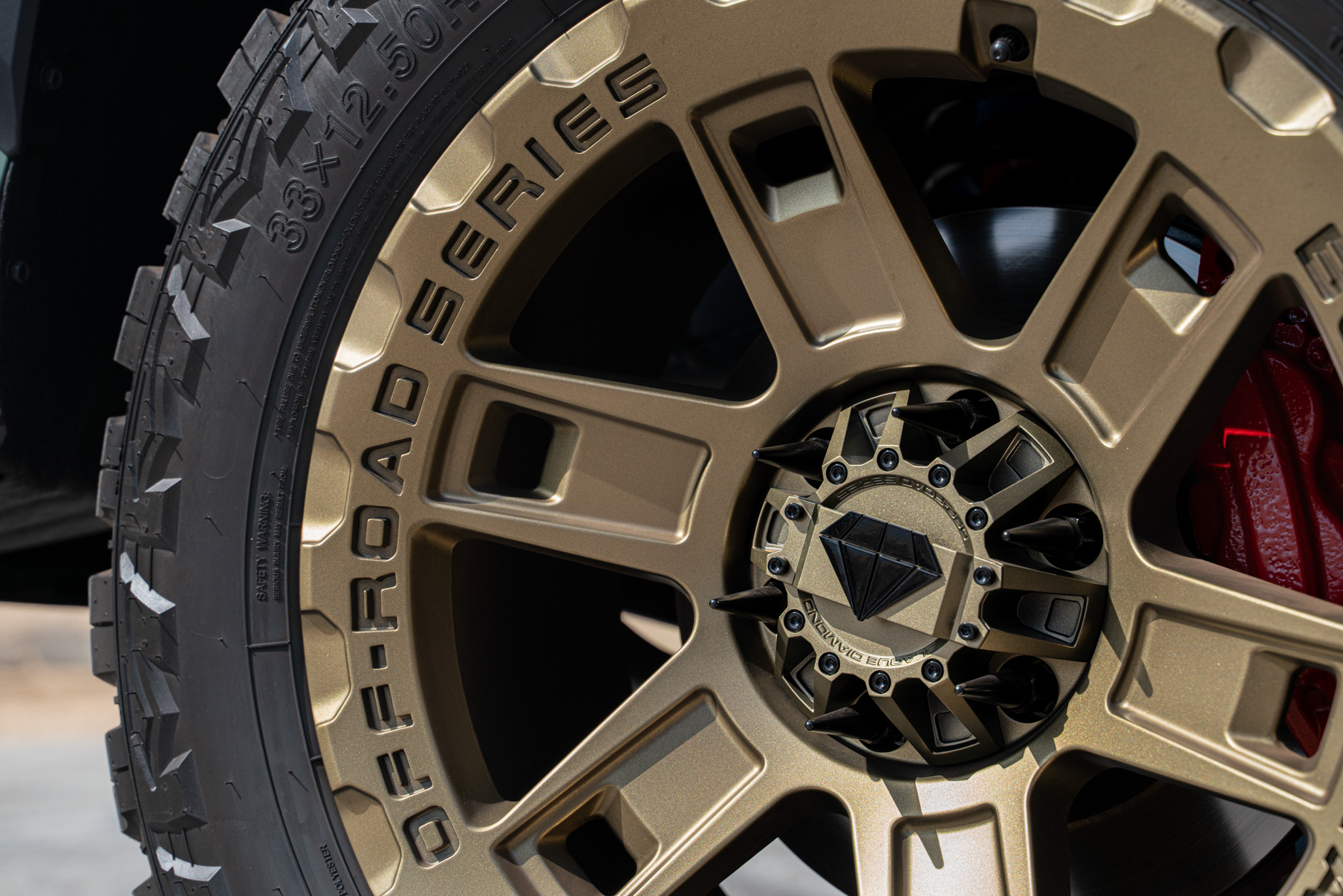 A 2022 Toyota Tundra TRD on Blaque Diamond BD-O801 20 Inch Matte Bronze Wheels