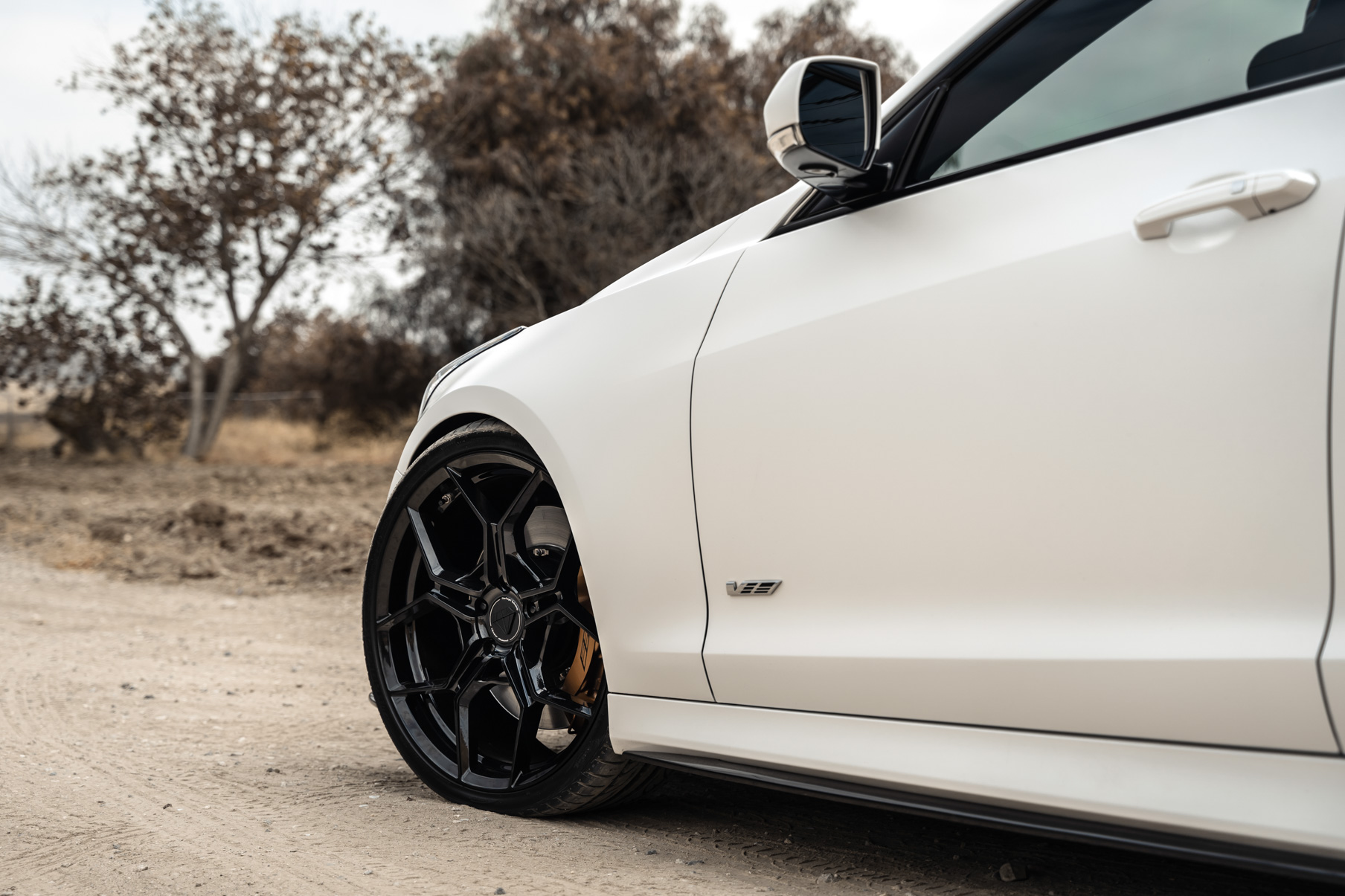 A 2018 Cadillac ATS V Coupe on Blaque Diamond BD-F25 Gloss Black Wheels