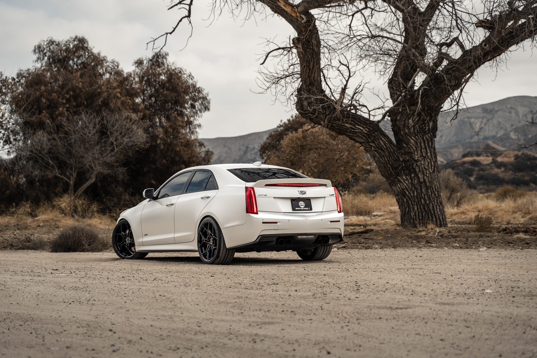A 2018 Cadillac ATS V Coupe on Blaque Diamond BD-F25 Gloss Black Wheels