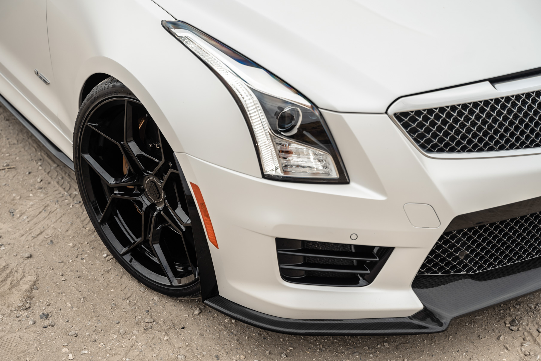 A 2018 Cadillac ATS V Coupe on Blaque Diamond BD-F25 Gloss Black Wheels