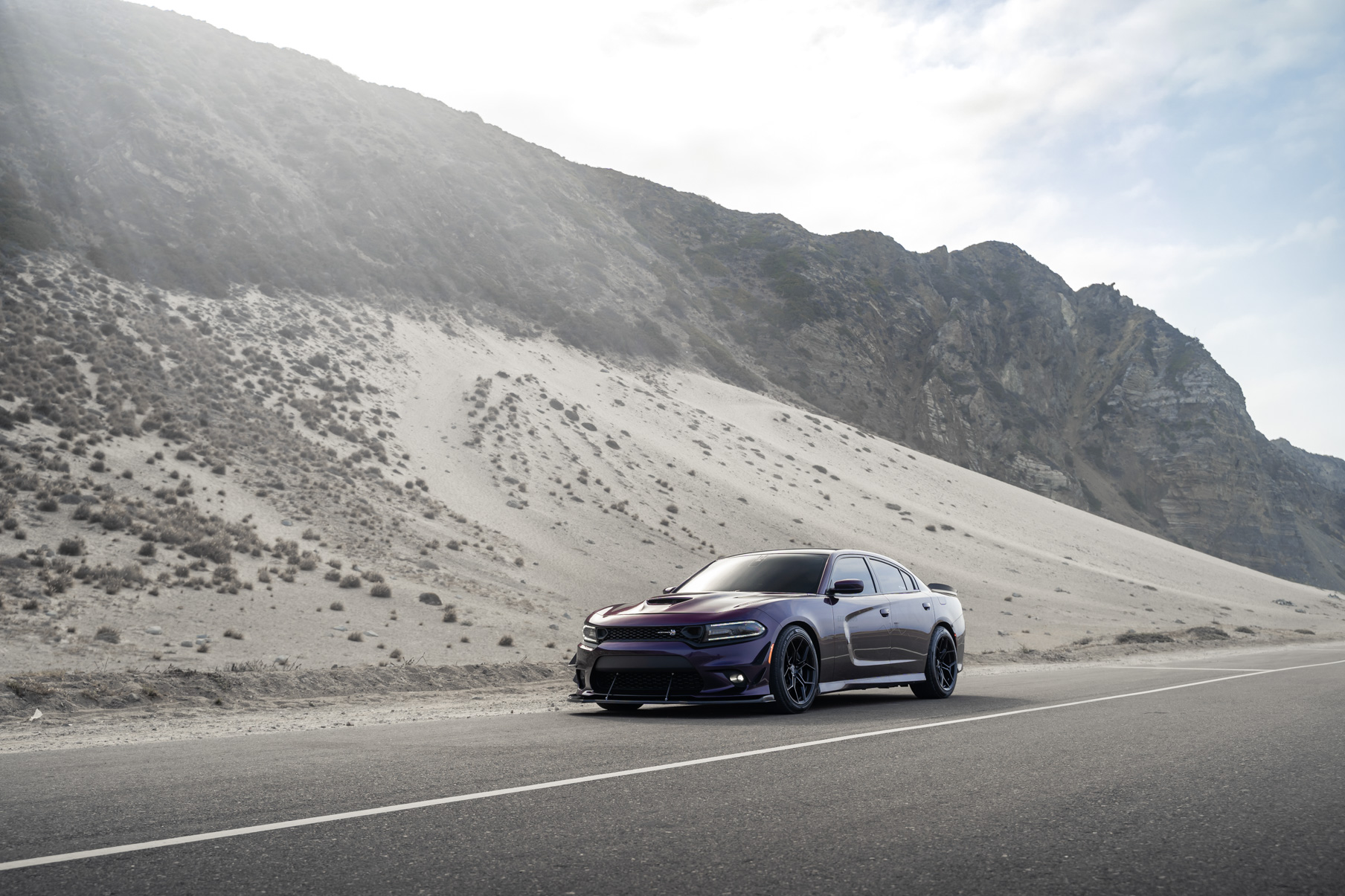 A 2019 Dodge Charger Scat Pack on Blaque Diamond BD-F25 Gloss Black Wheels