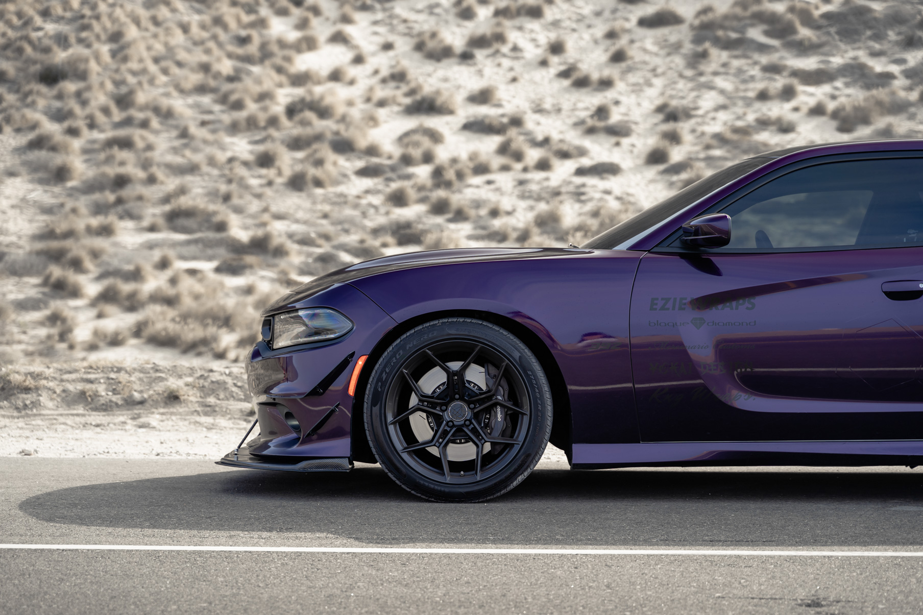 A 2019 Dodge Charger Scat Pack on Blaque Diamond BD-F25 Gloss Black Wheels