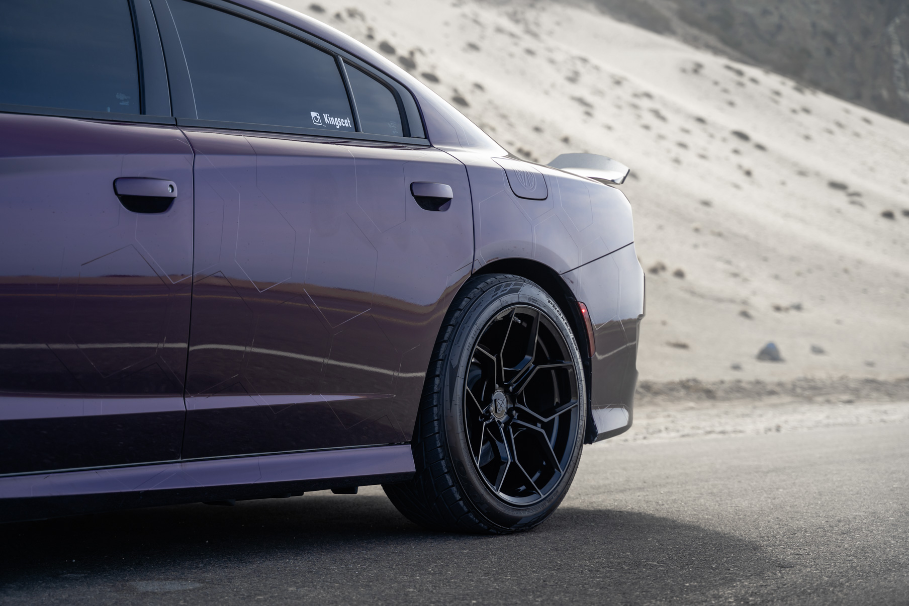 A 2019 Dodge Charger Scat Pack on Blaque Diamond BD-F25 Gloss Black Wheels