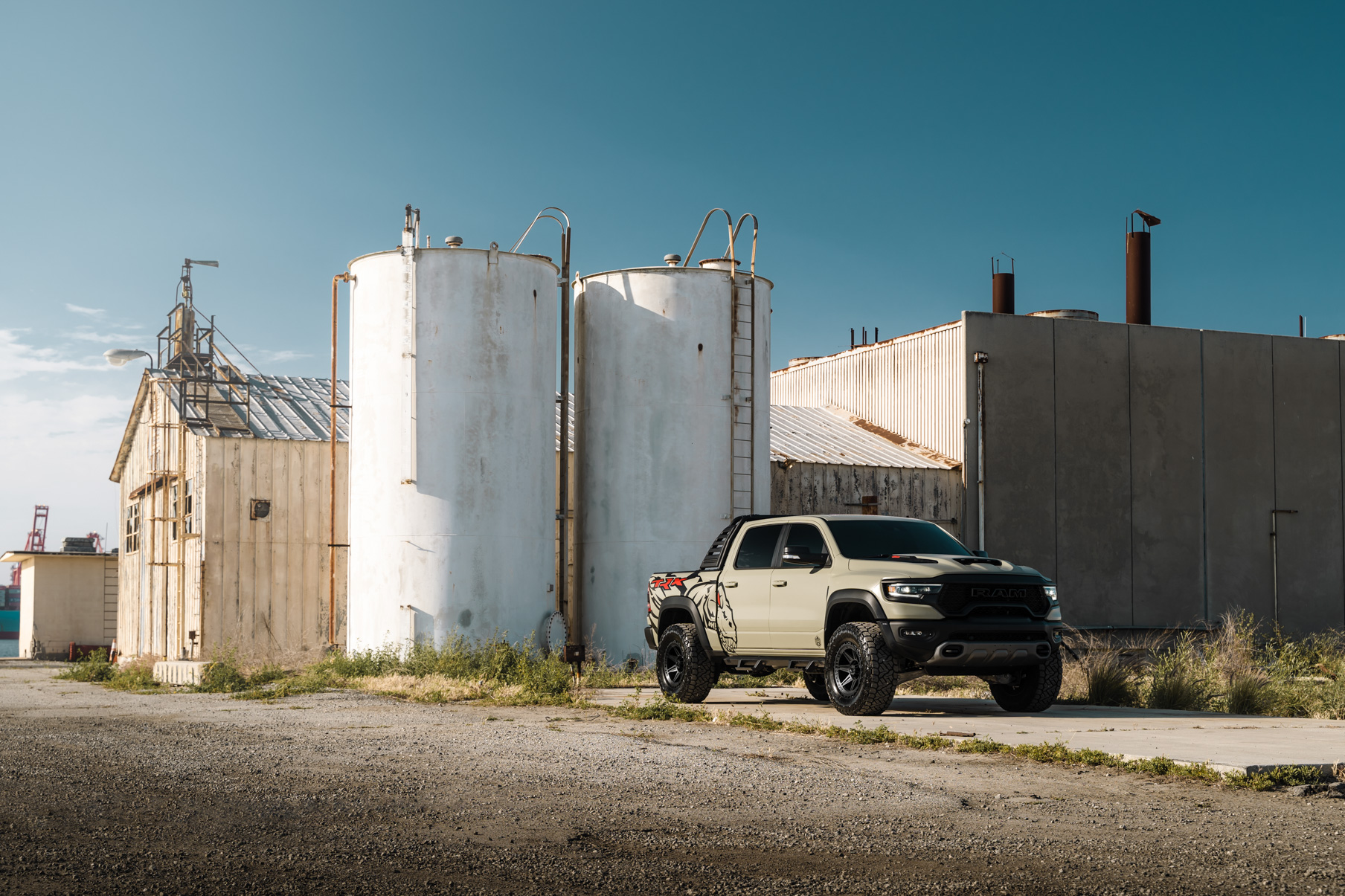 A 2022 Ram 1500 TRX on Blaque Diamond BD-O102 Textured Black Wheels