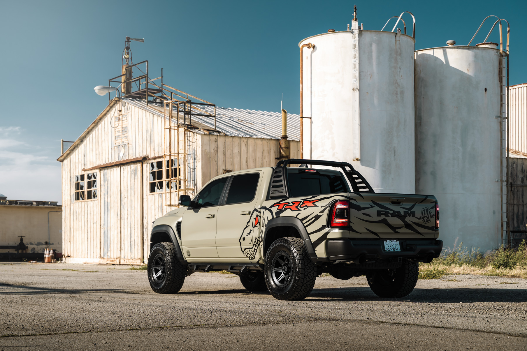 A 2022 Ram 1500 TRX on Blaque Diamond BD-O102 Textured Black Wheels
