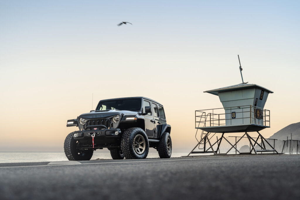 A 2021 Jeep Wrangler Rubicon on Blaque Diamond BD-O102 Matte Bronze Wheels