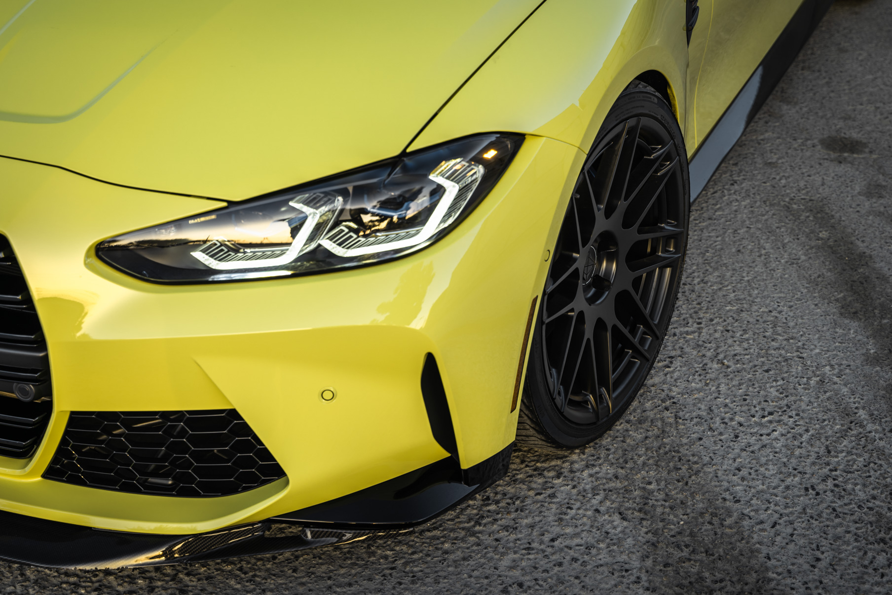 A 2022 BMW M3 Competition on Blaque Diamond BD-F12 Satin Black Wheels