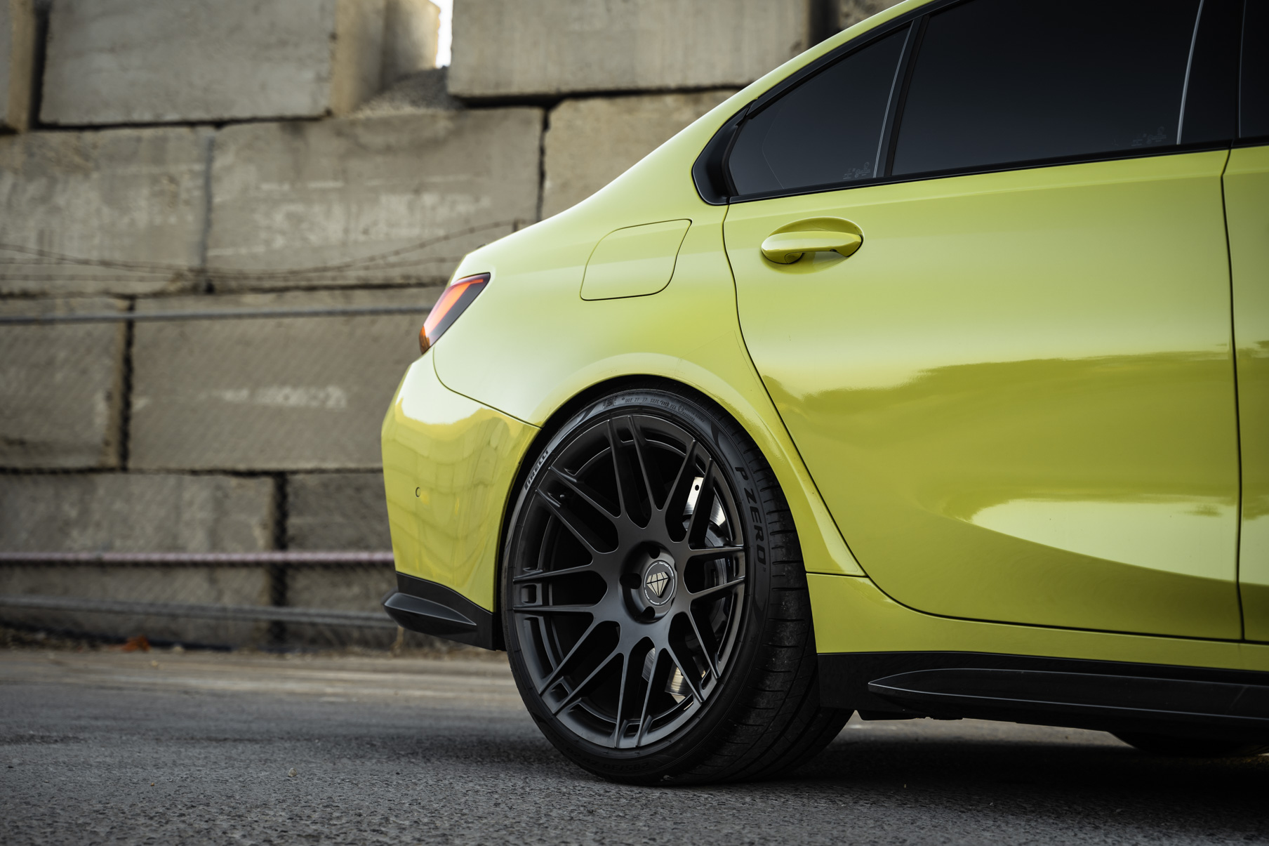 A 2022 BMW M3 Competition on Blaque Diamond BD-F12 Satin Black Wheels