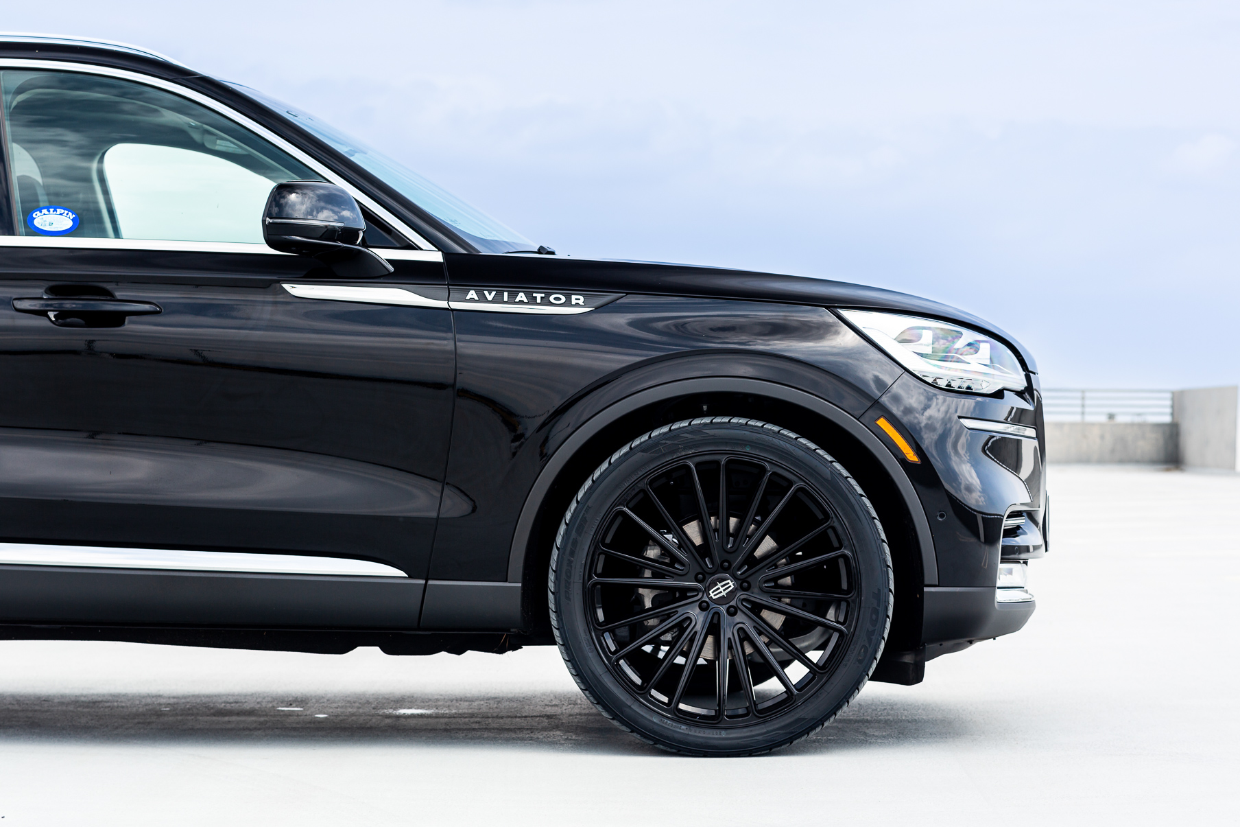 A 2023 Lincoln Aviator on Blaque Diamond BD-715 Gloss Black Wheels