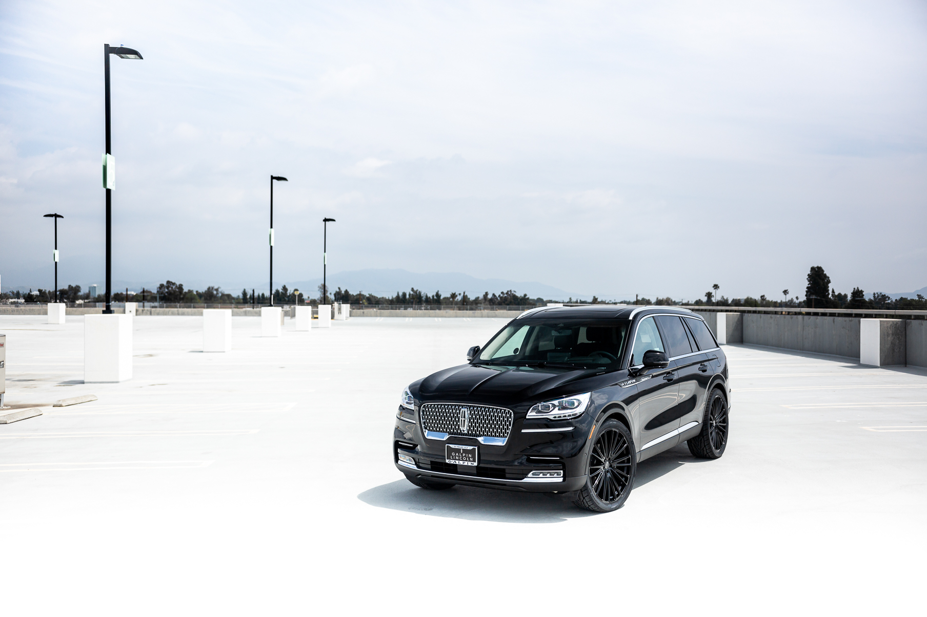 A 2023 Lincoln Aviator on Blaque Diamond BD-715 Gloss Black Wheels