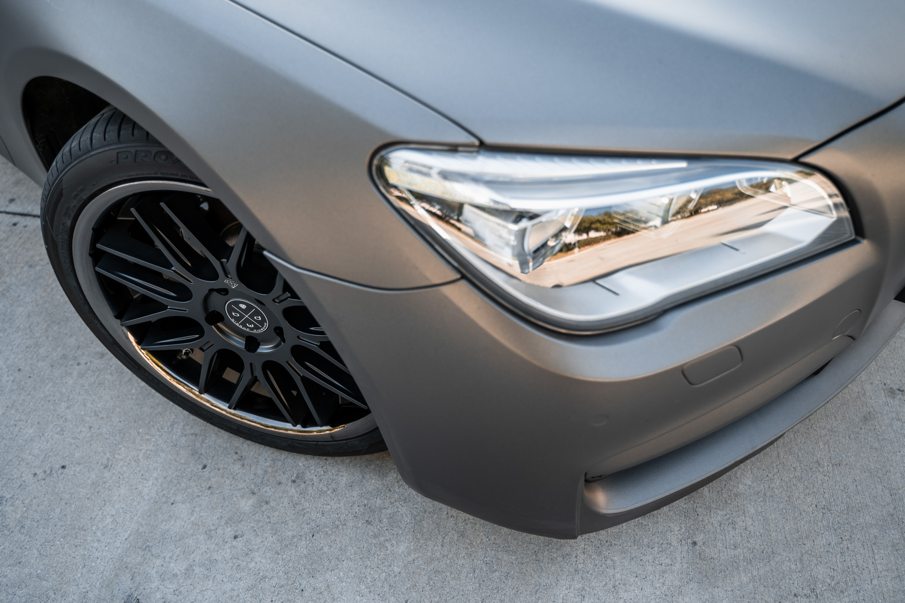 A 2015 BMW 7 Series on Blaque Diamond BD-27 Satin Black Wheels