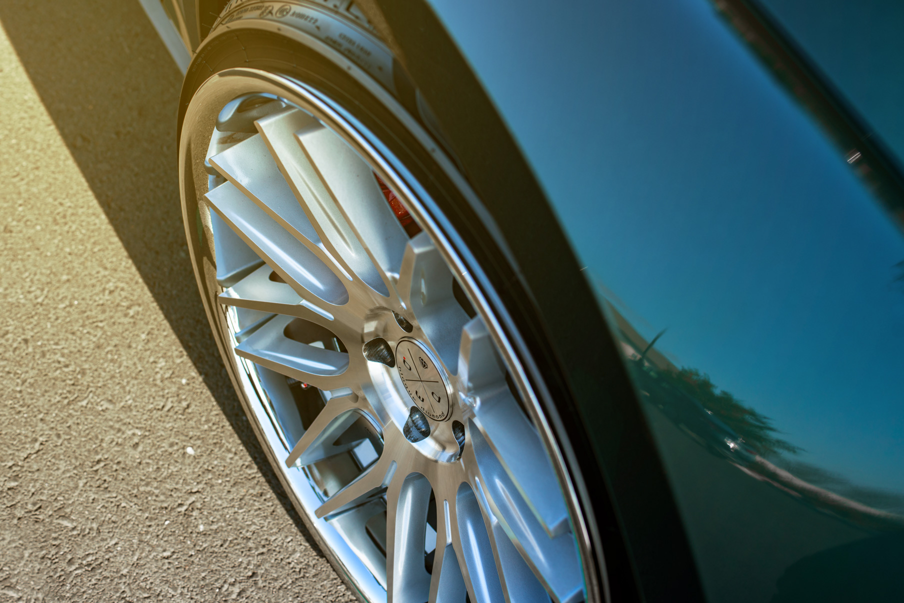 A 2018 Audi S5 Sportback on Blaque Diamond BD-27 Brushed Silver Wheels