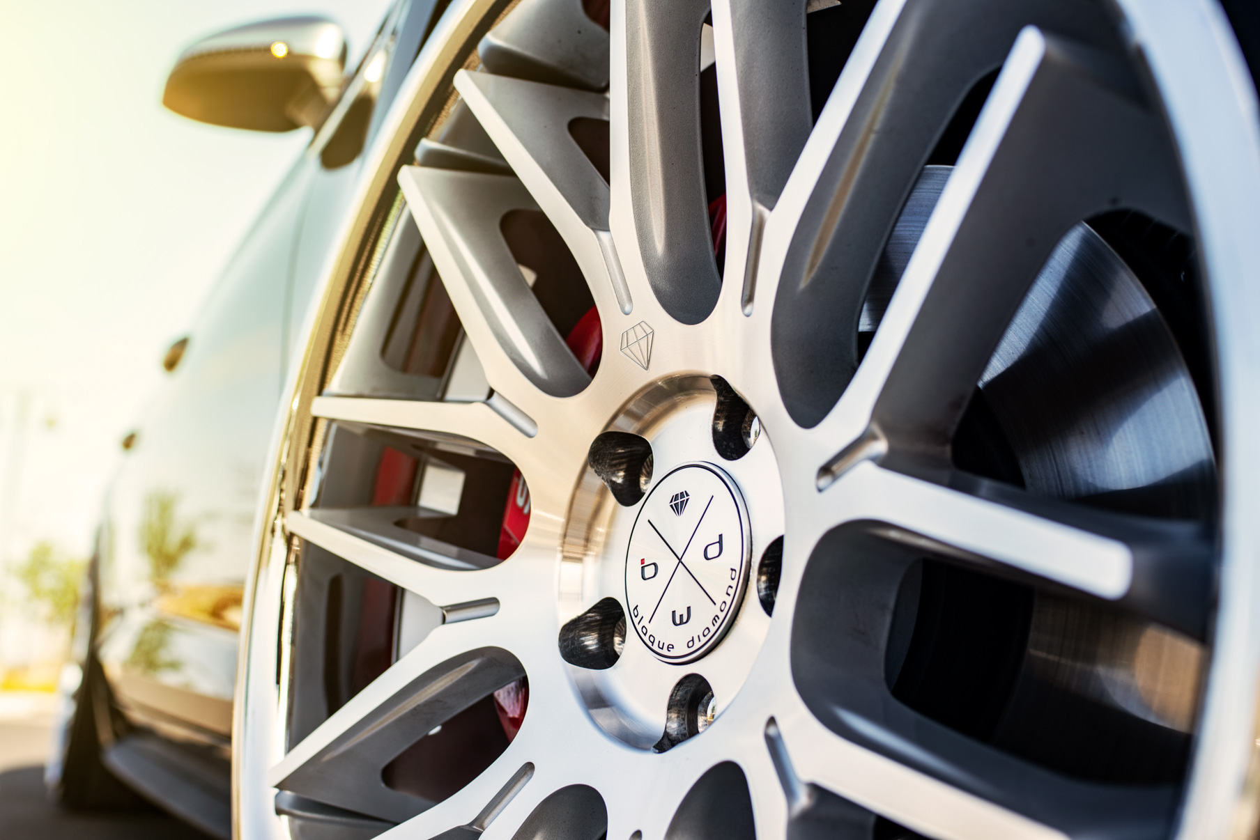 A 2018 Audi S5 Sportback on Blaque Diamond BD-27 Brushed Silver Wheels