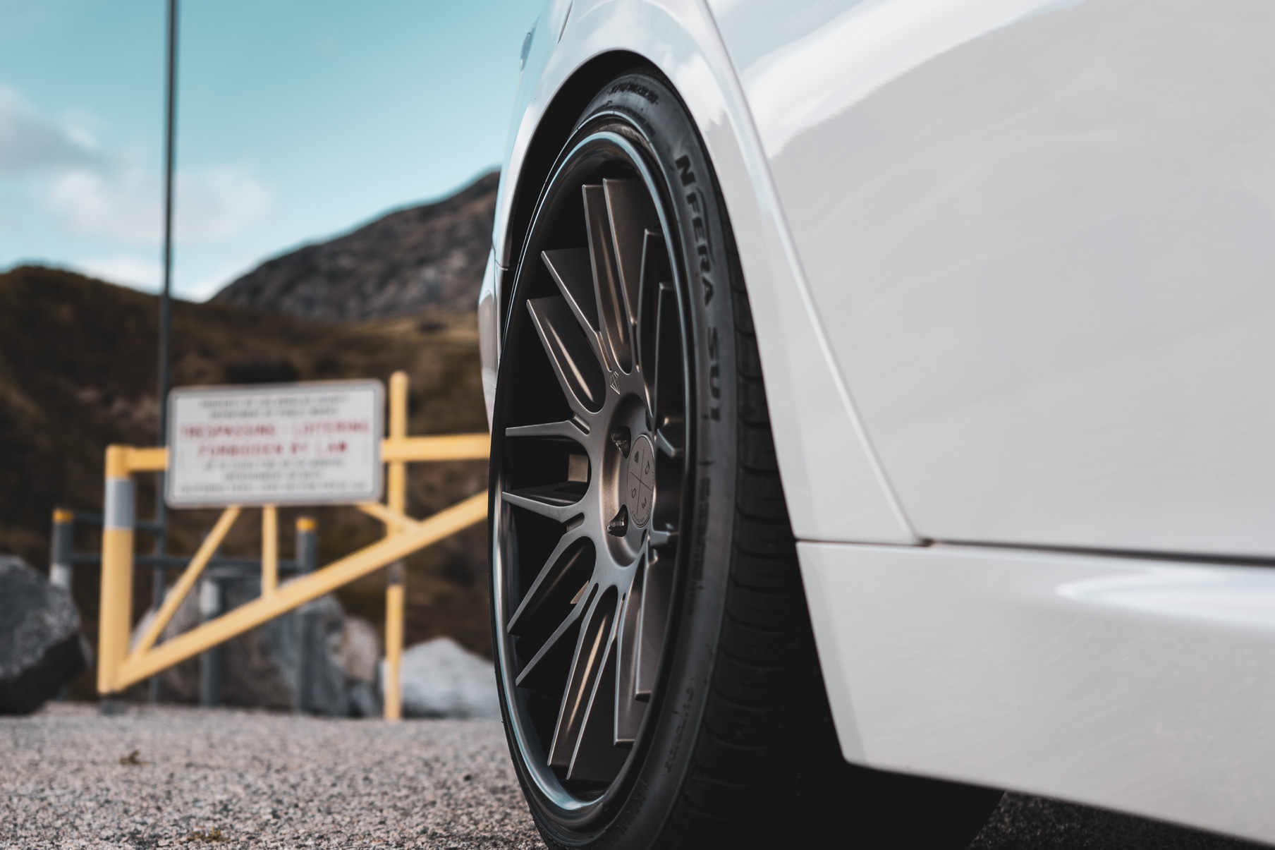 A 2019 Romeo Giulia on Blaque Diamond BD-27 Bronze Wheels