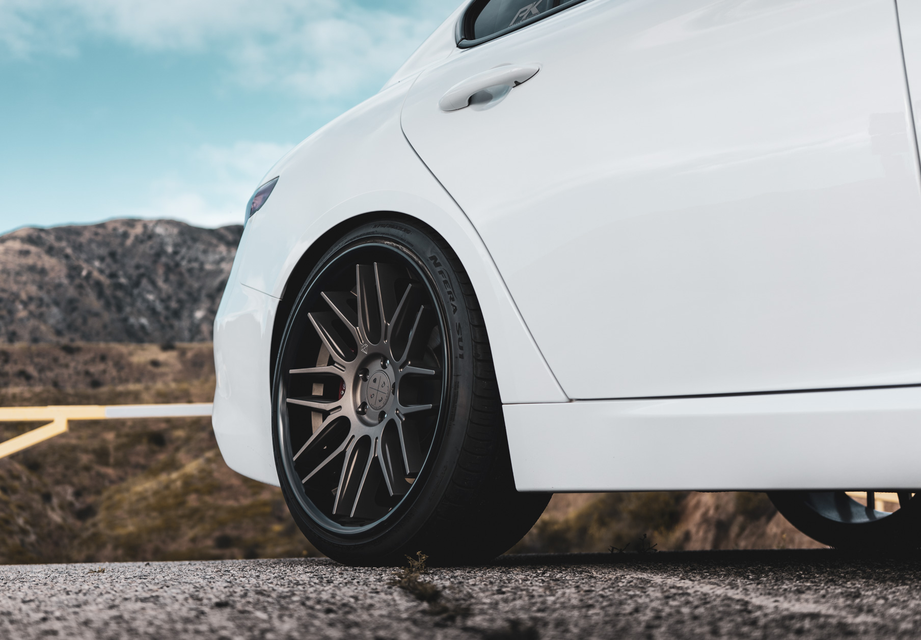 A 2019 Romeo Giulia on Blaque Diamond BD-27 Bronze Wheels