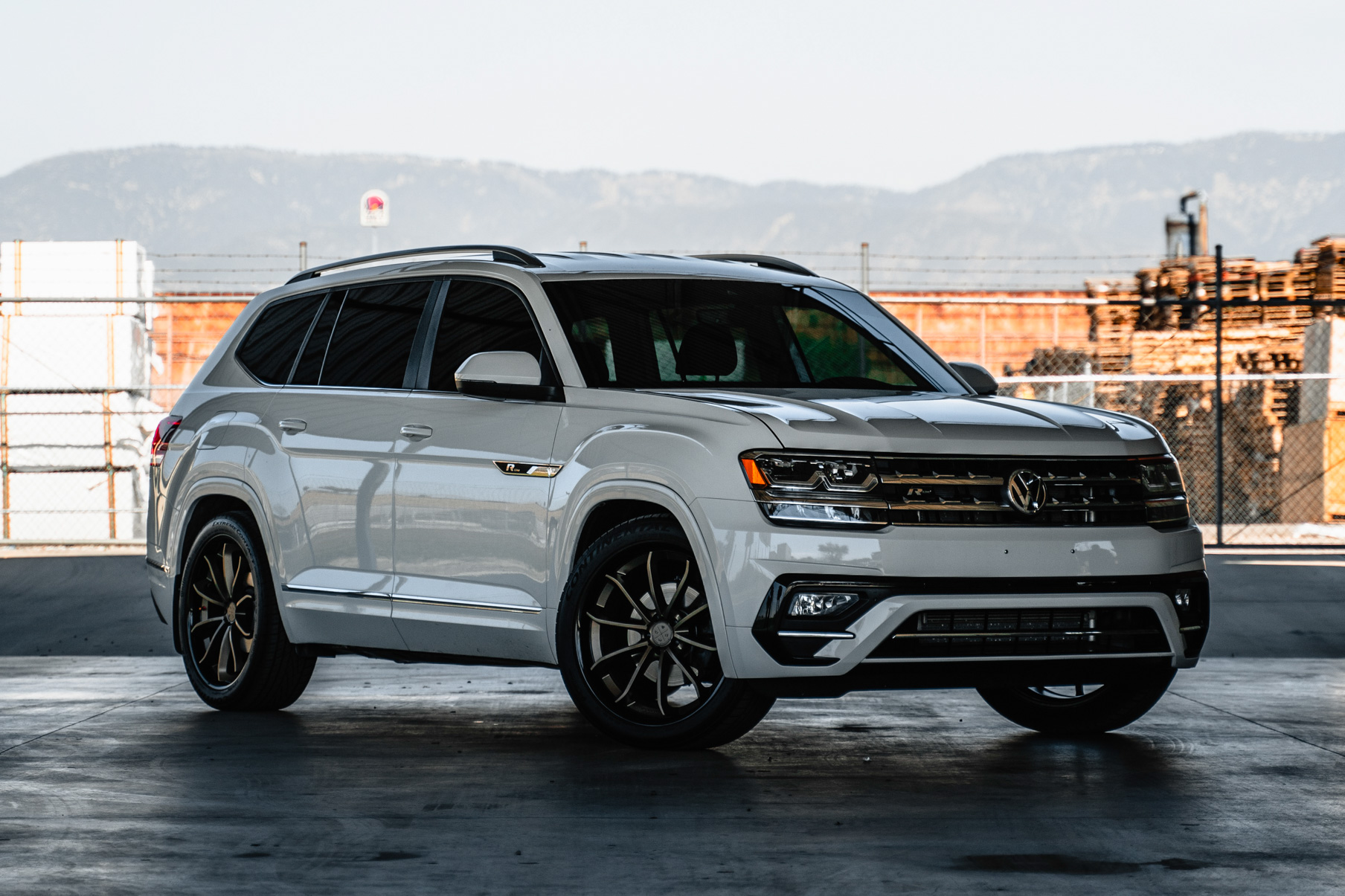 A 2018 Volkswagen Atlas on Blaque Diamond BD-23 22 inch Matte Bronze Wheels