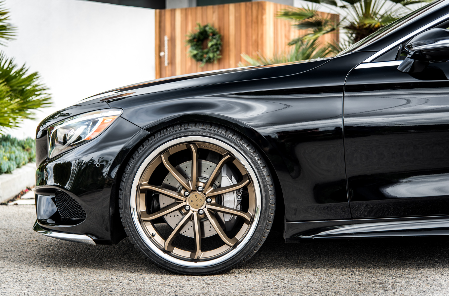 A Black 2016 Mercedes-Benz S550 on Blaque Diamond BD-23 20 inch Bronze Wheels