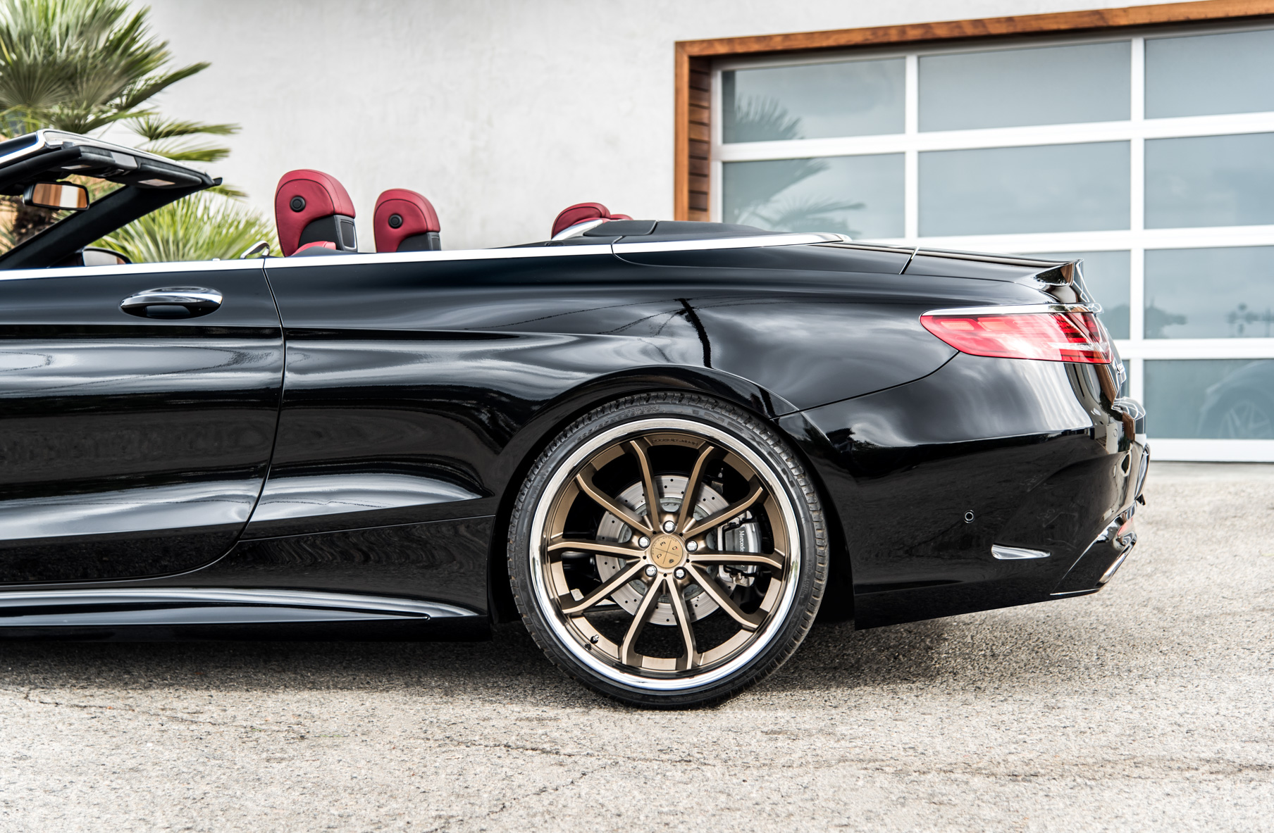 A Black 2016 Mercedes-Benz S550 on Blaque Diamond BD-23 20 inch Bronze Wheels