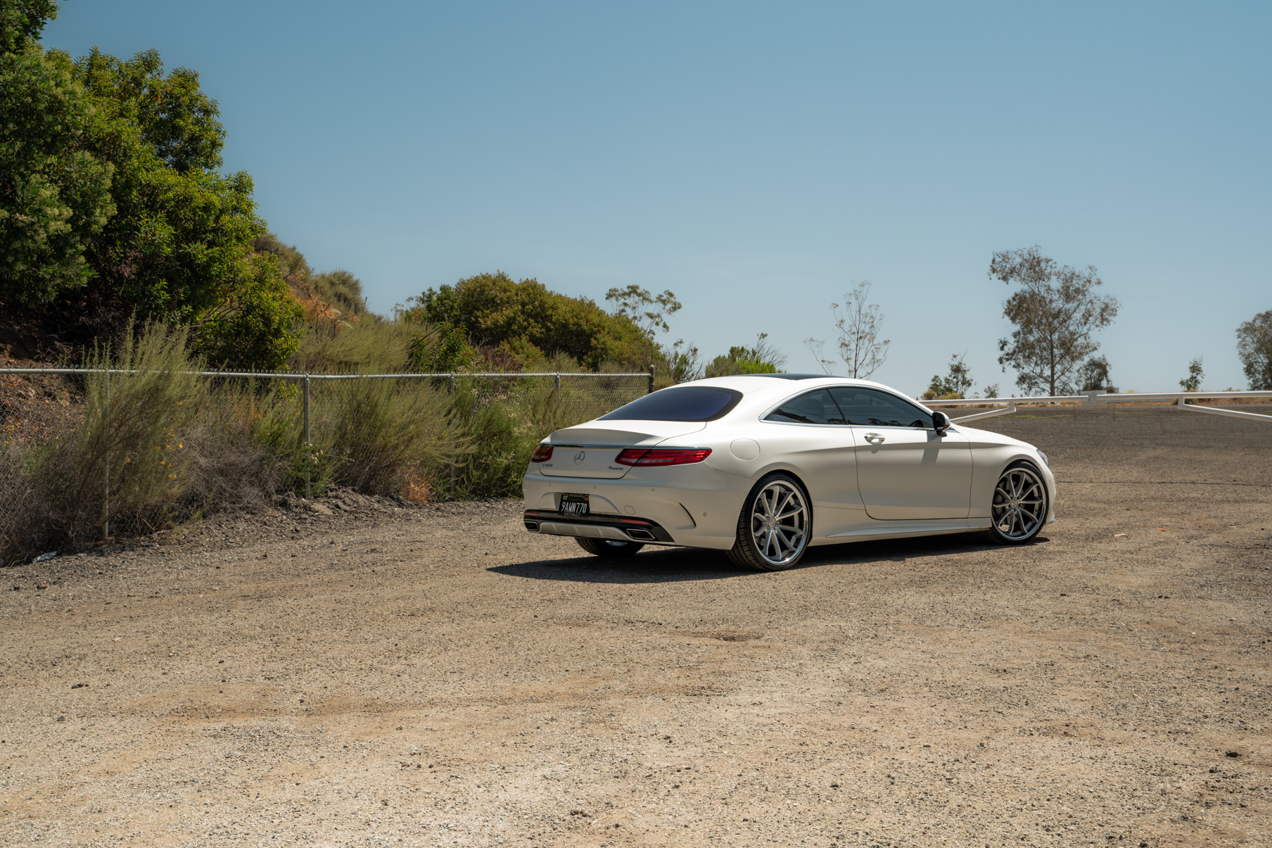 A 2015 Mercedes-Benz S550 on Blaque Diamond BD-F23 Gloss Silver with Chrome Lip Wheels