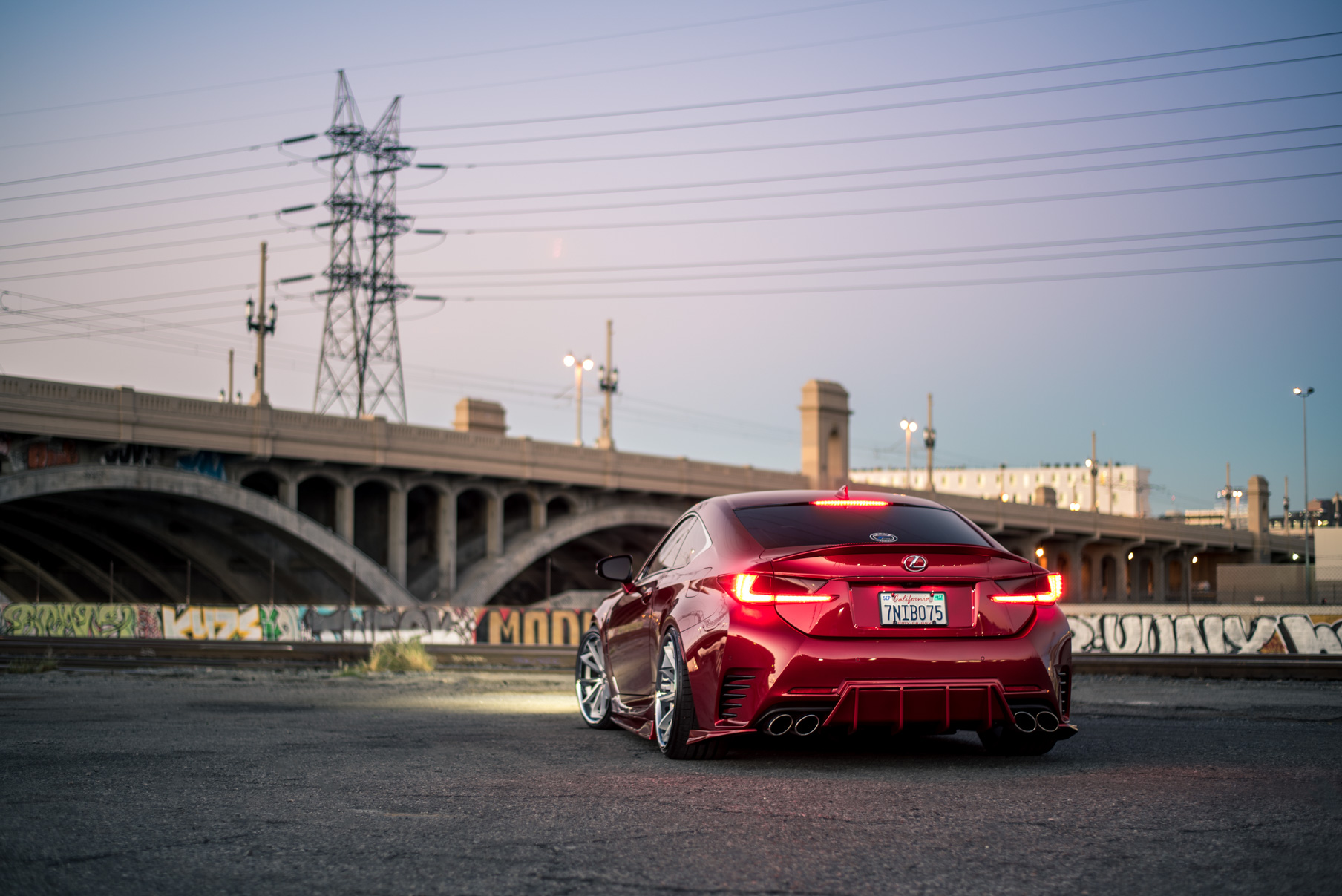 A Lexus RC350 on Blaque Diamond Machined Silver Wheels