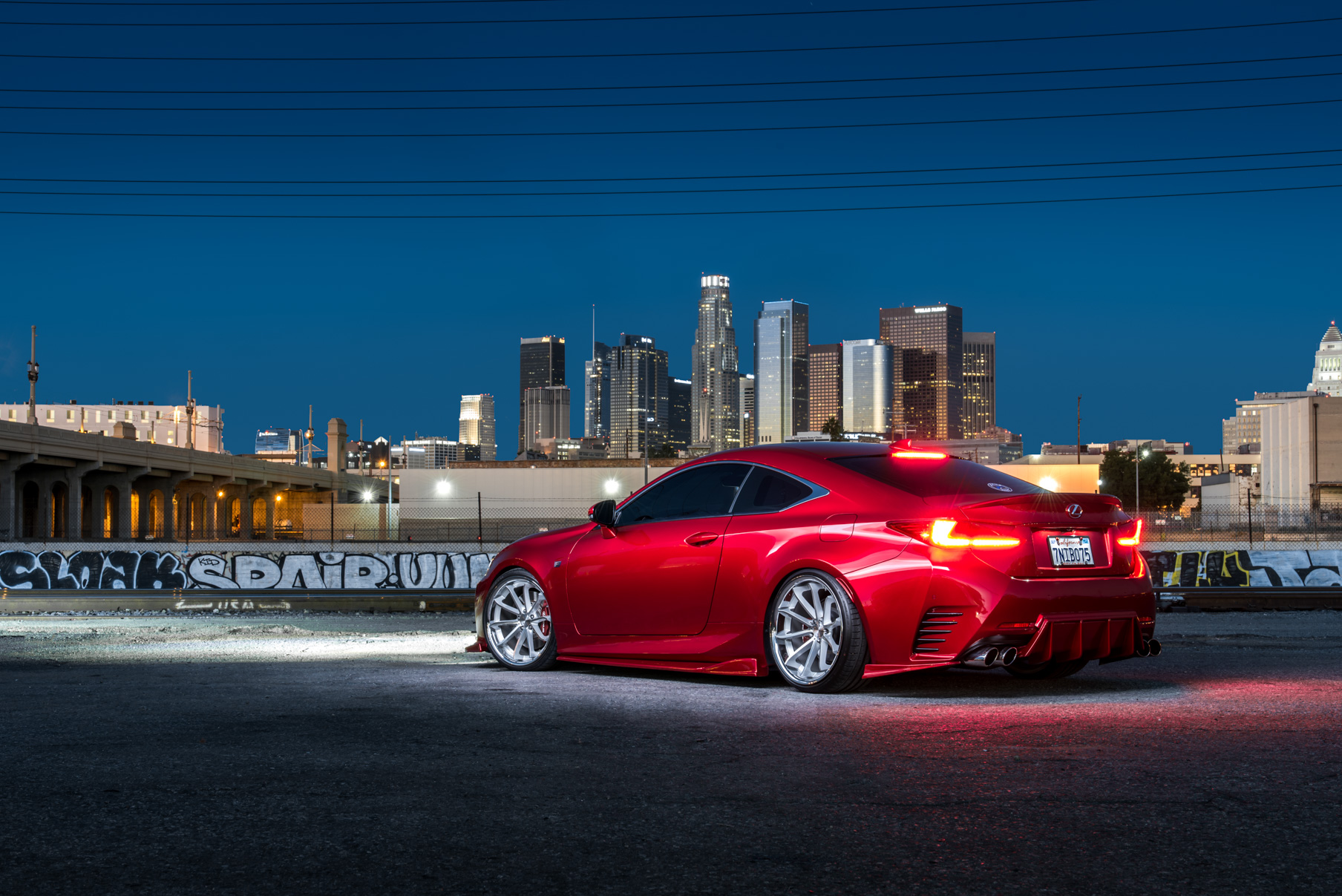 A Lexus RC350 on Blaque Diamond Machined Silver Wheels