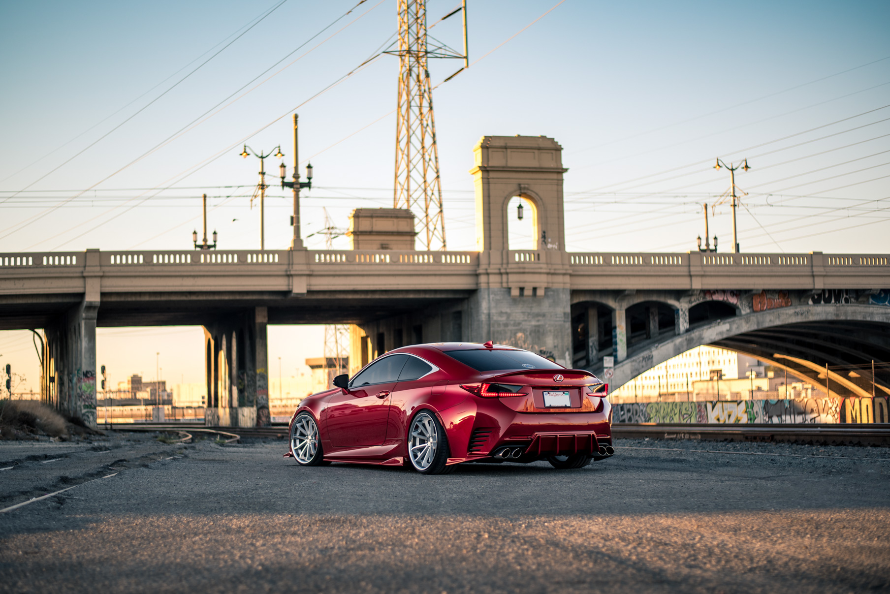 A Lexus RC350 on Blaque Diamond Machined Silver Wheels
