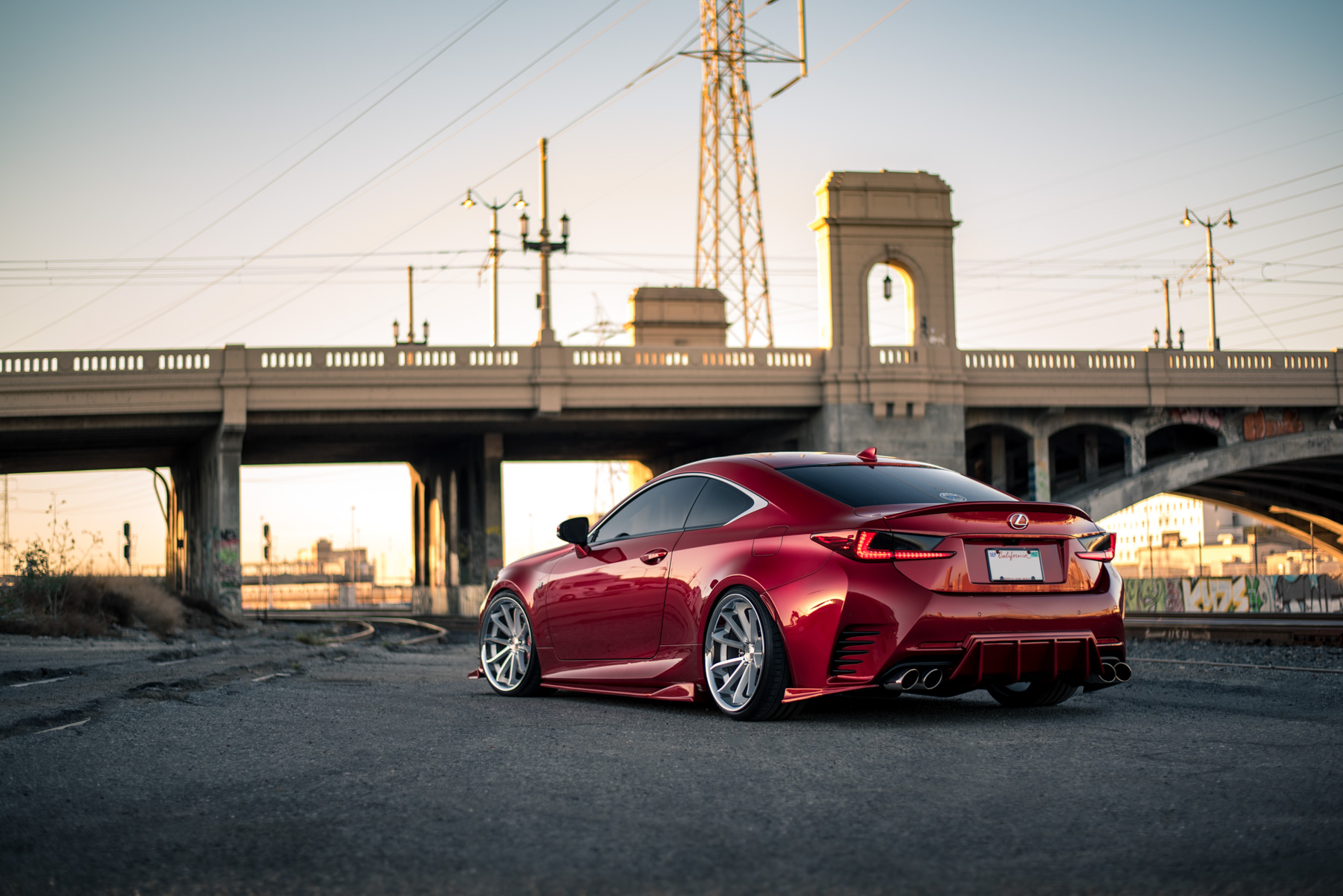A Lexus RC350 on Blaque Diamond Machined Silver Wheels