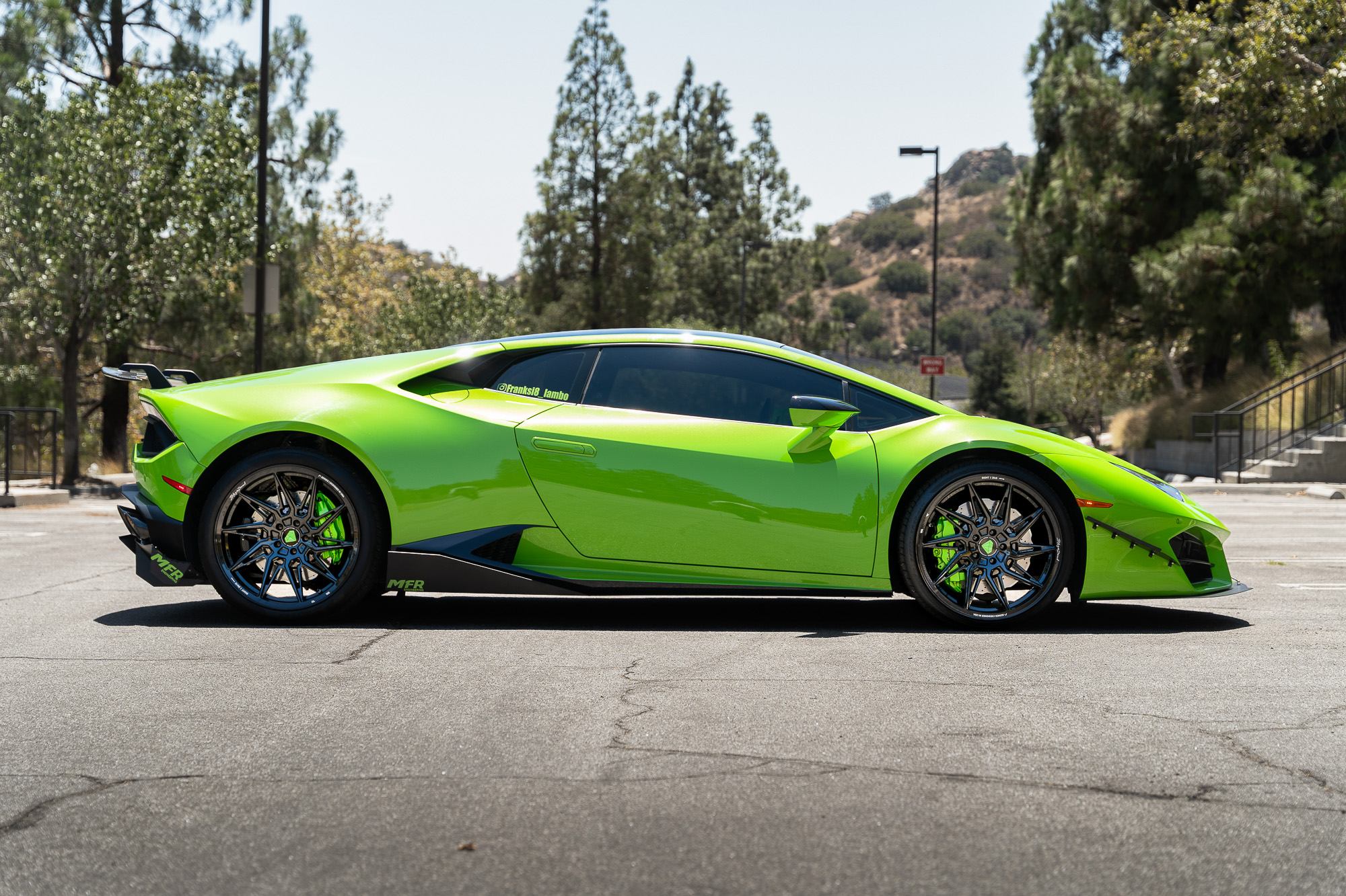 A 2020 Lamborghini Huracan on Blaque Diamond BD-F20 Gloss Black Wheels
