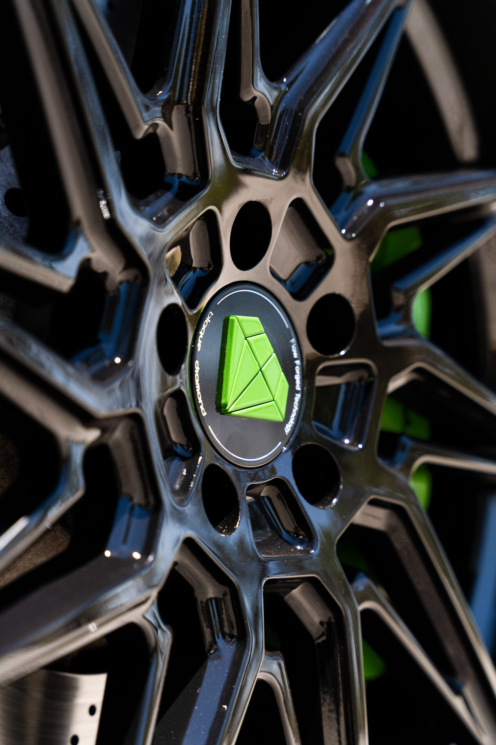 A 2020 Lamborghini Huracan on Blaque Diamond BD-F20 Gloss Black Wheels