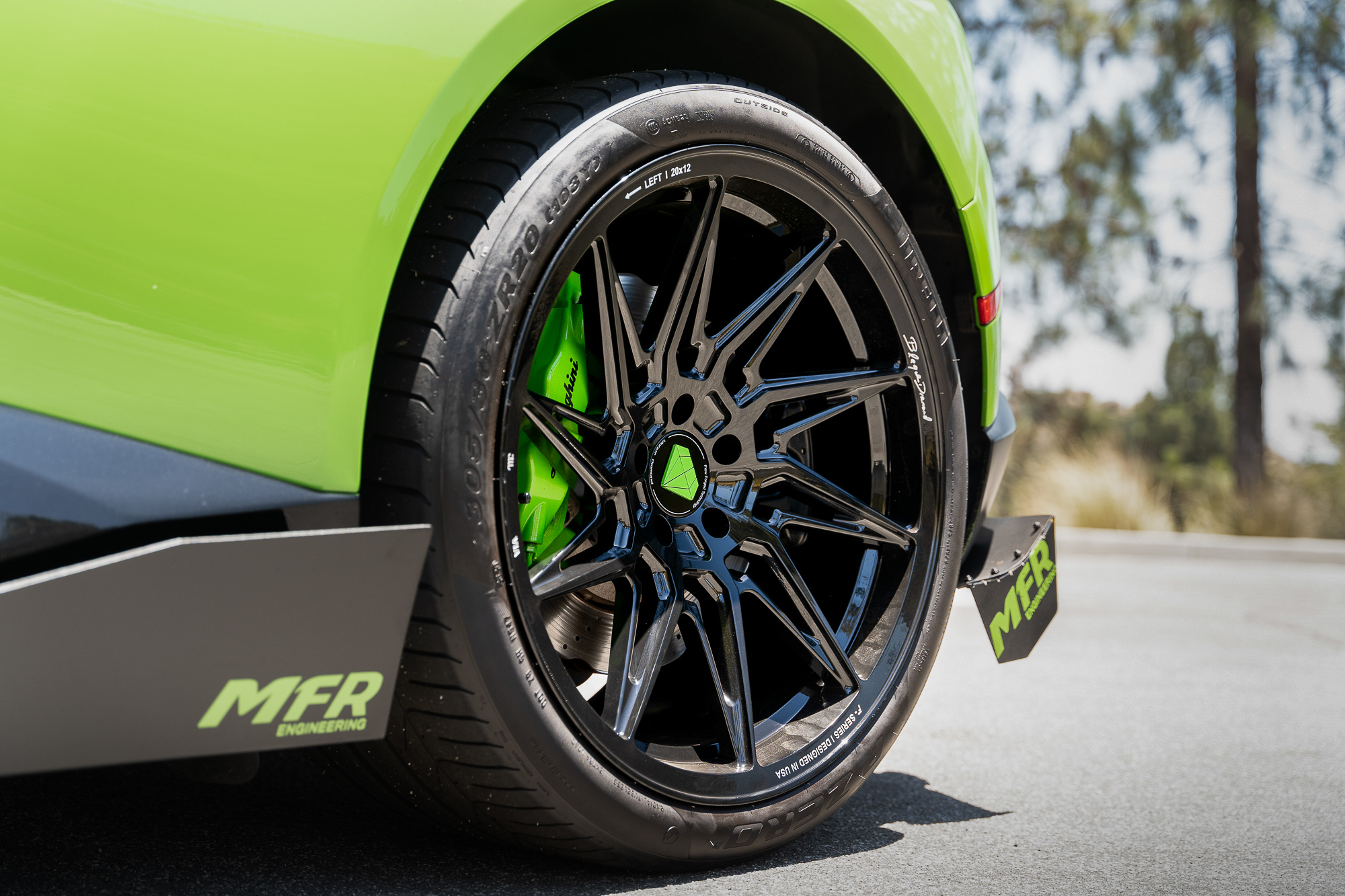 A 2020 Lamborghini Huracan on Blaque Diamond BD-F20 Gloss Black Wheels