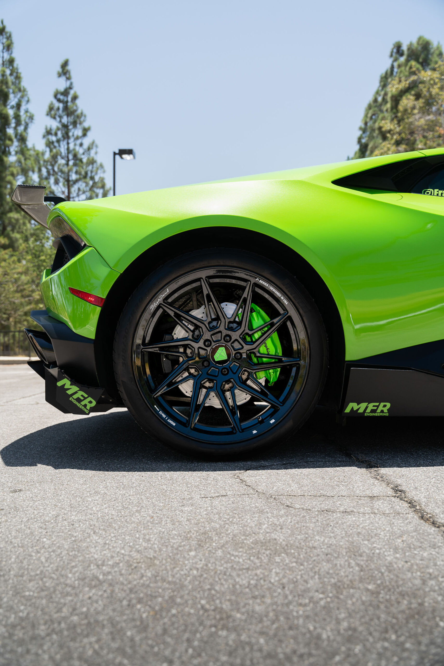 A 2020 Lamborghini Huracan on Blaque Diamond BD-F20 Gloss Black Wheels