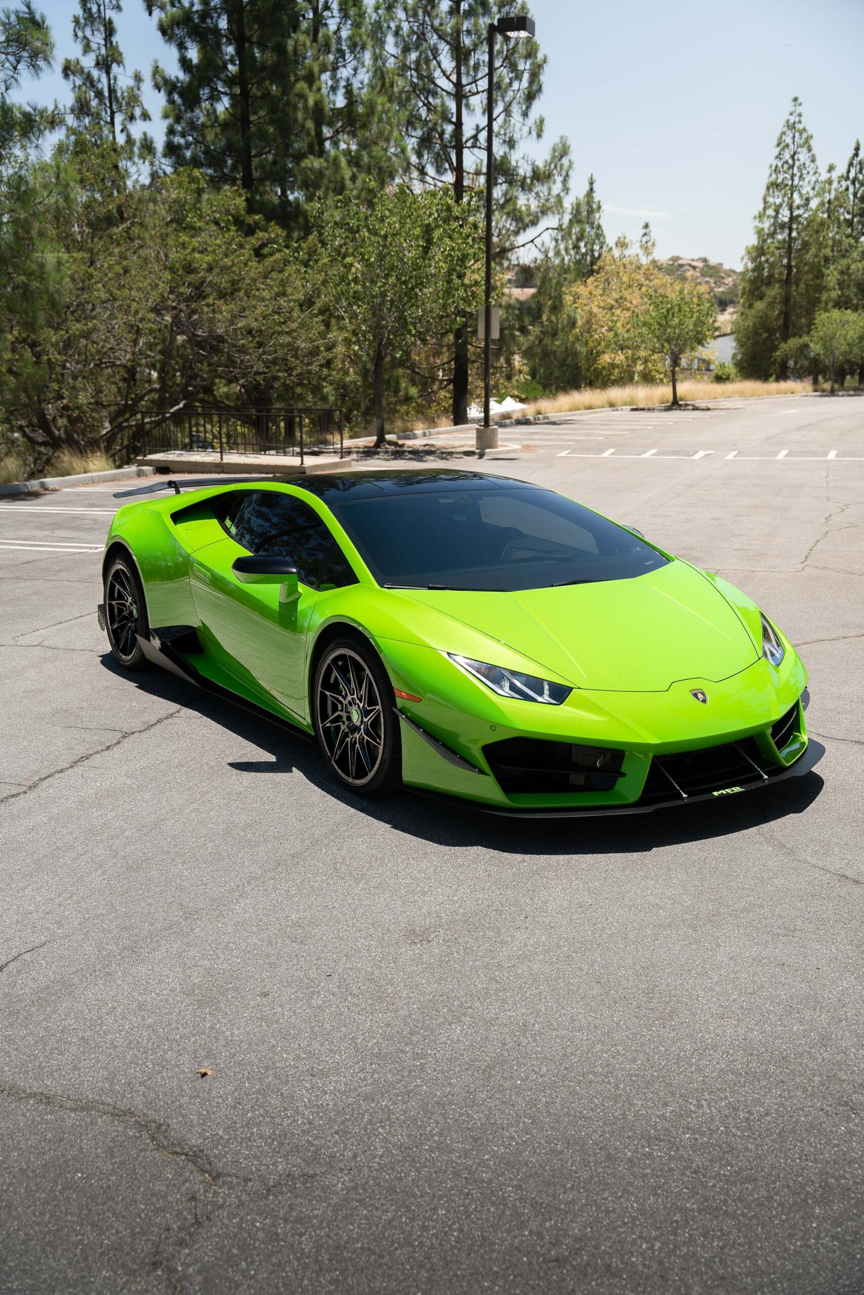 A 2020 Lamborghini Huracan on Blaque Diamond BD-F20 Gloss Black Wheels
