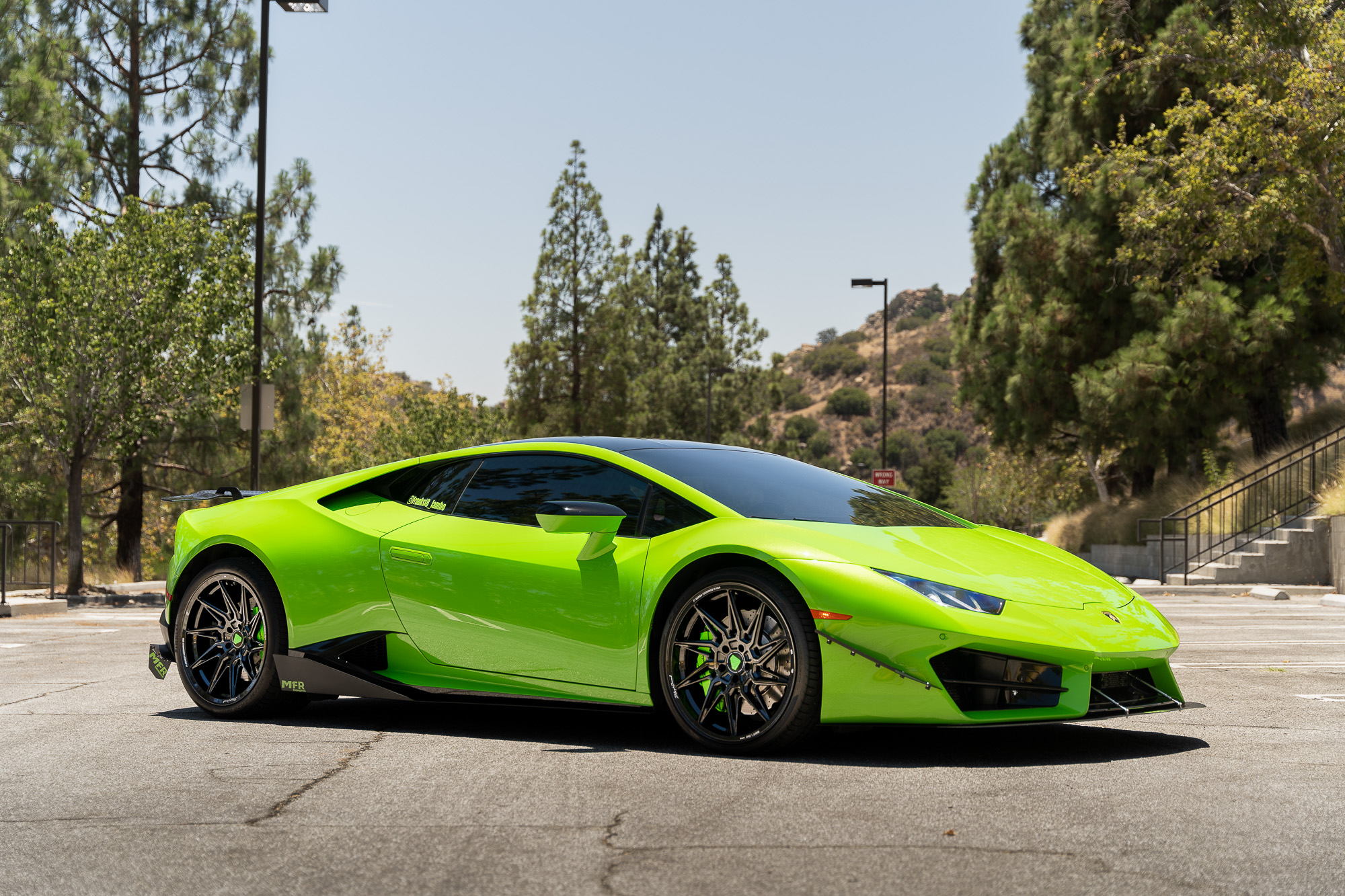 A 2020 Lamborghini Huracan on Blaque Diamond BD-F20 Gloss Black Wheels