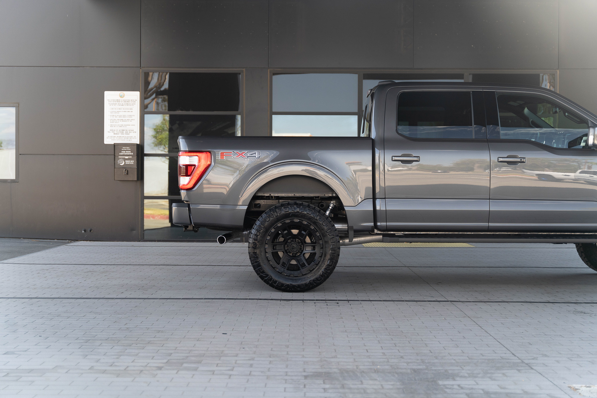 A 2020 Ford F150 on Blaque Diamond BD-O801 Textured Black Wheels