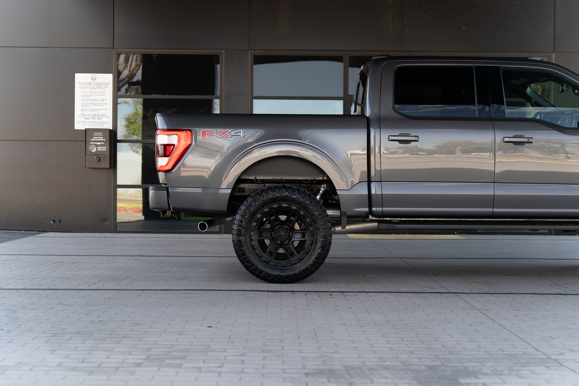 A 2020 Ford F150 on Blaque Diamond BD-O801 Textured Black Wheels