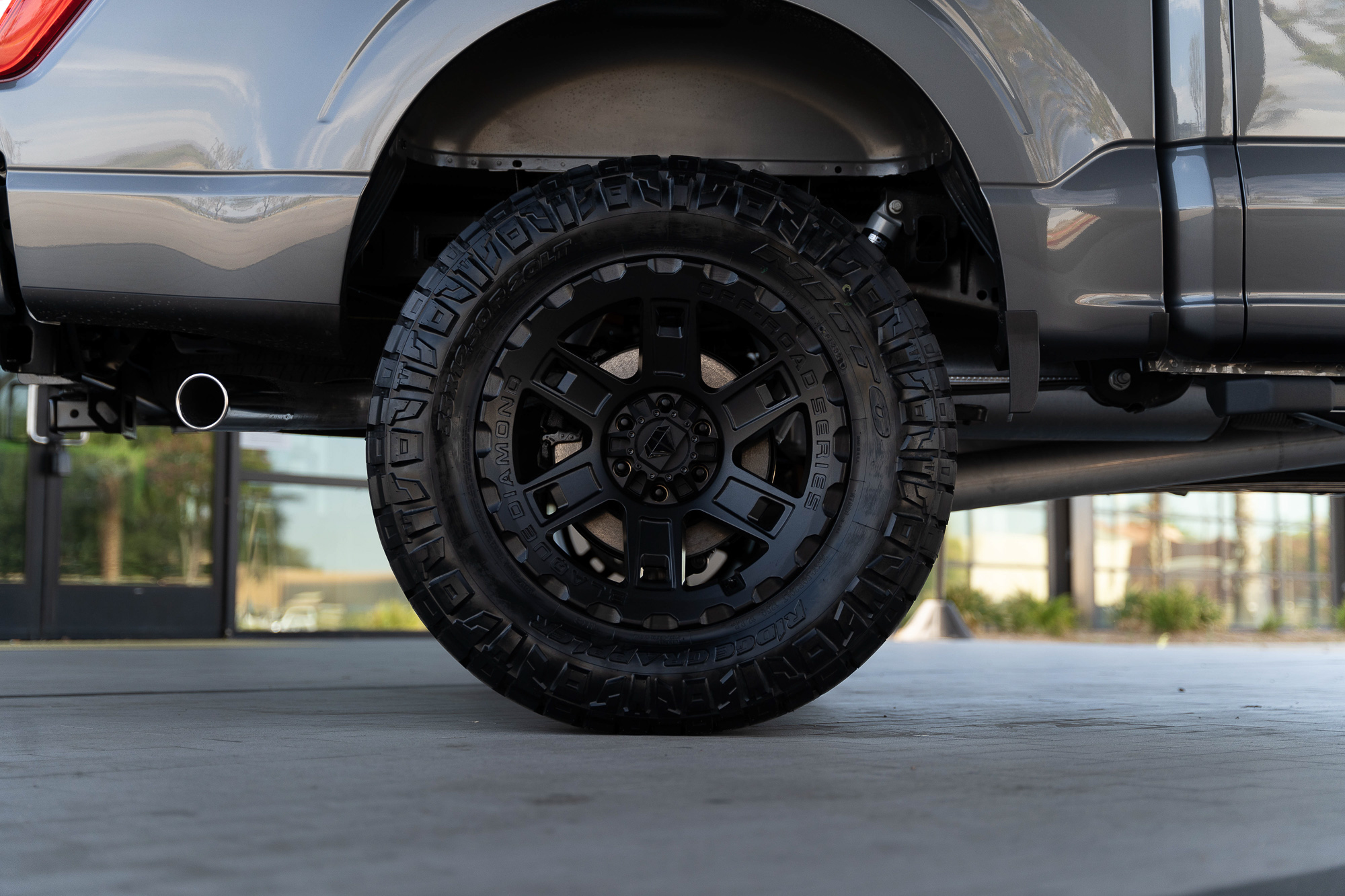 A 2020 Ford F150 on Blaque Diamond BD-O801 Textured Black Wheels