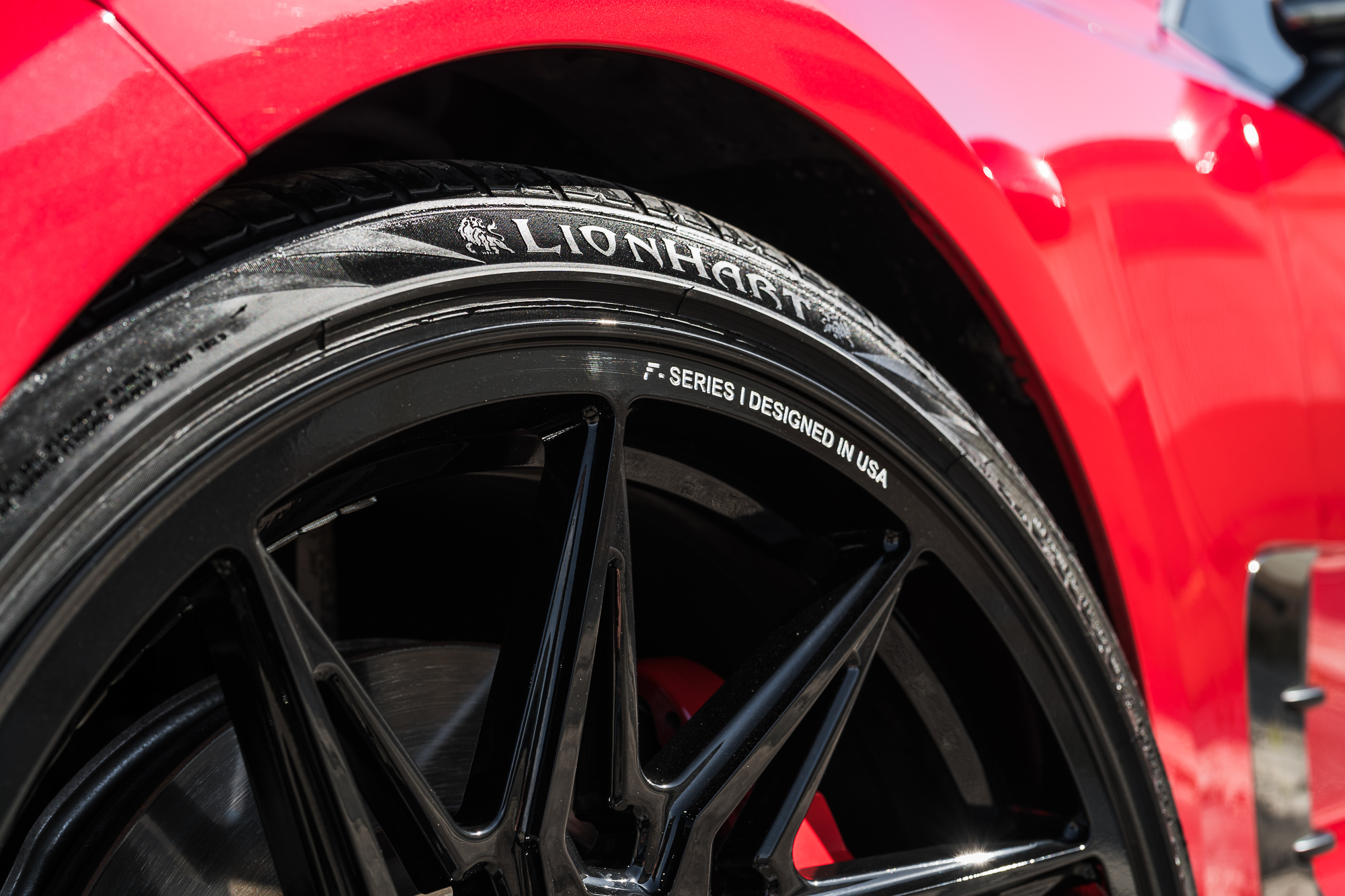 A 2022 Kia Stinger GT on Blaque Diamond BD-F20 Gloss Black Wheels