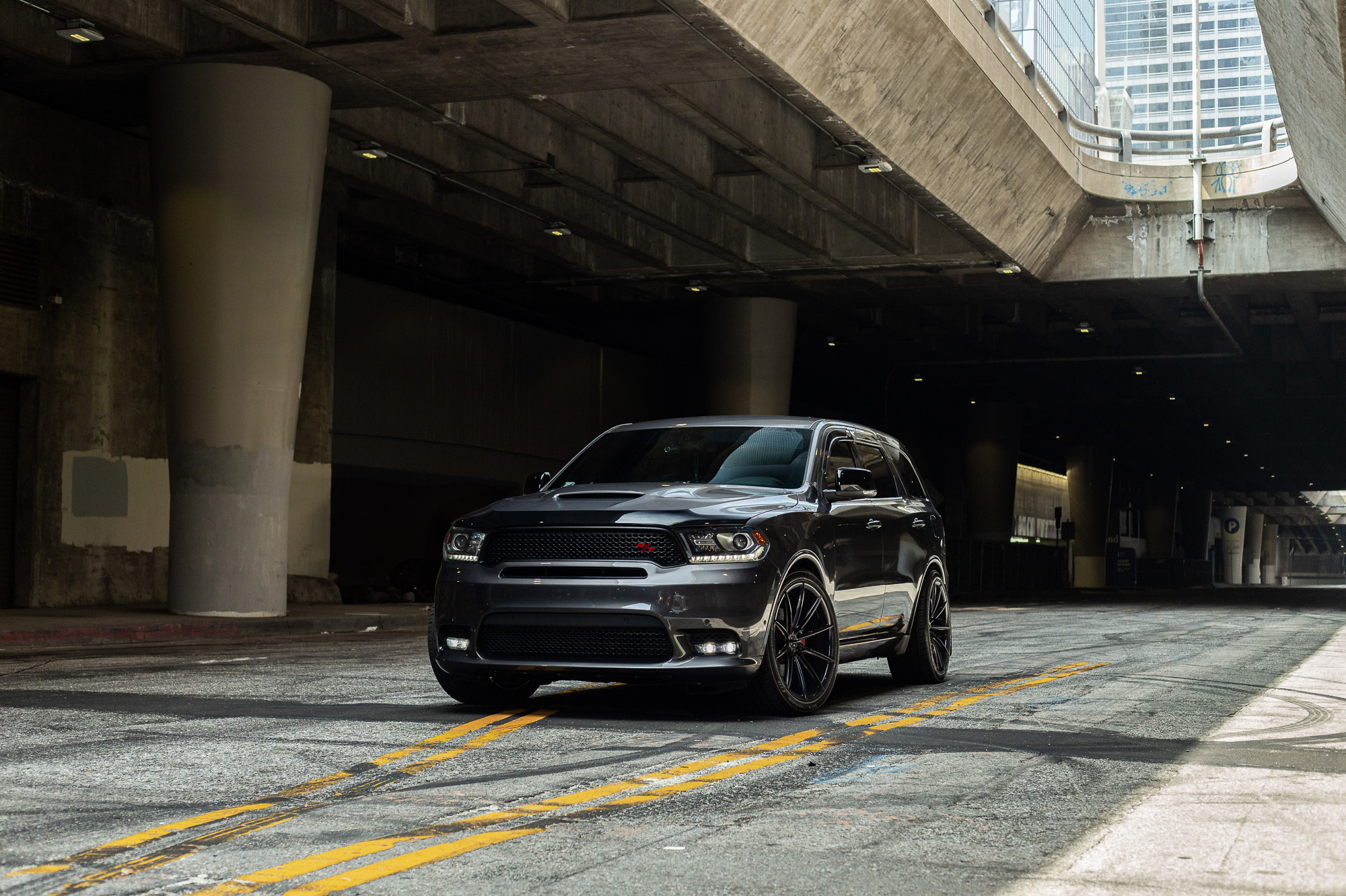 A 2018 Dodge Durango RT on Blaque Diamond BD-11 Gloss Black Wheels