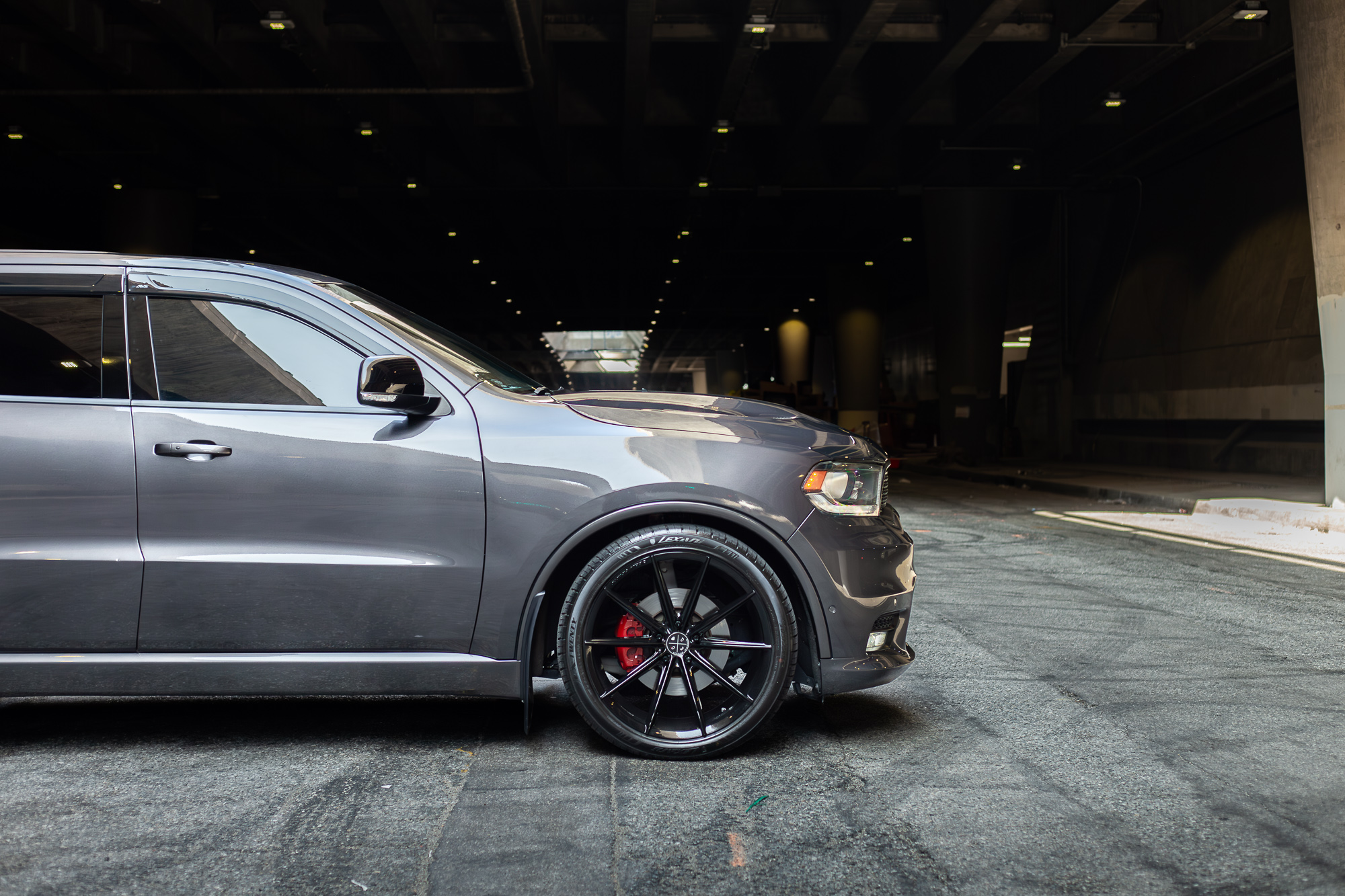 A 2018 Dodge Durango RT on Blaque Diamond BD-11 Gloss Black Wheels